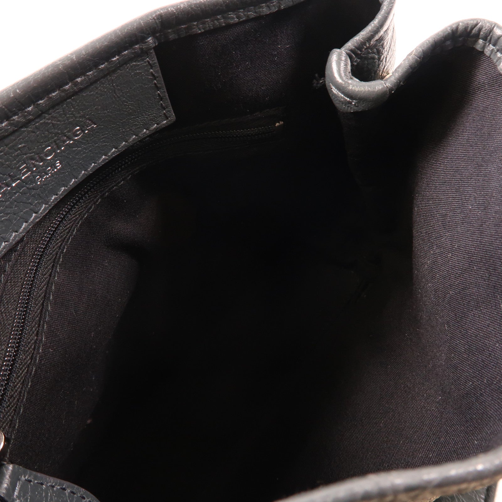 BALENCIAGA 【清倉大減價】牛皮皮革Cabas XS銀扣手挽肩背兩用袋灰色