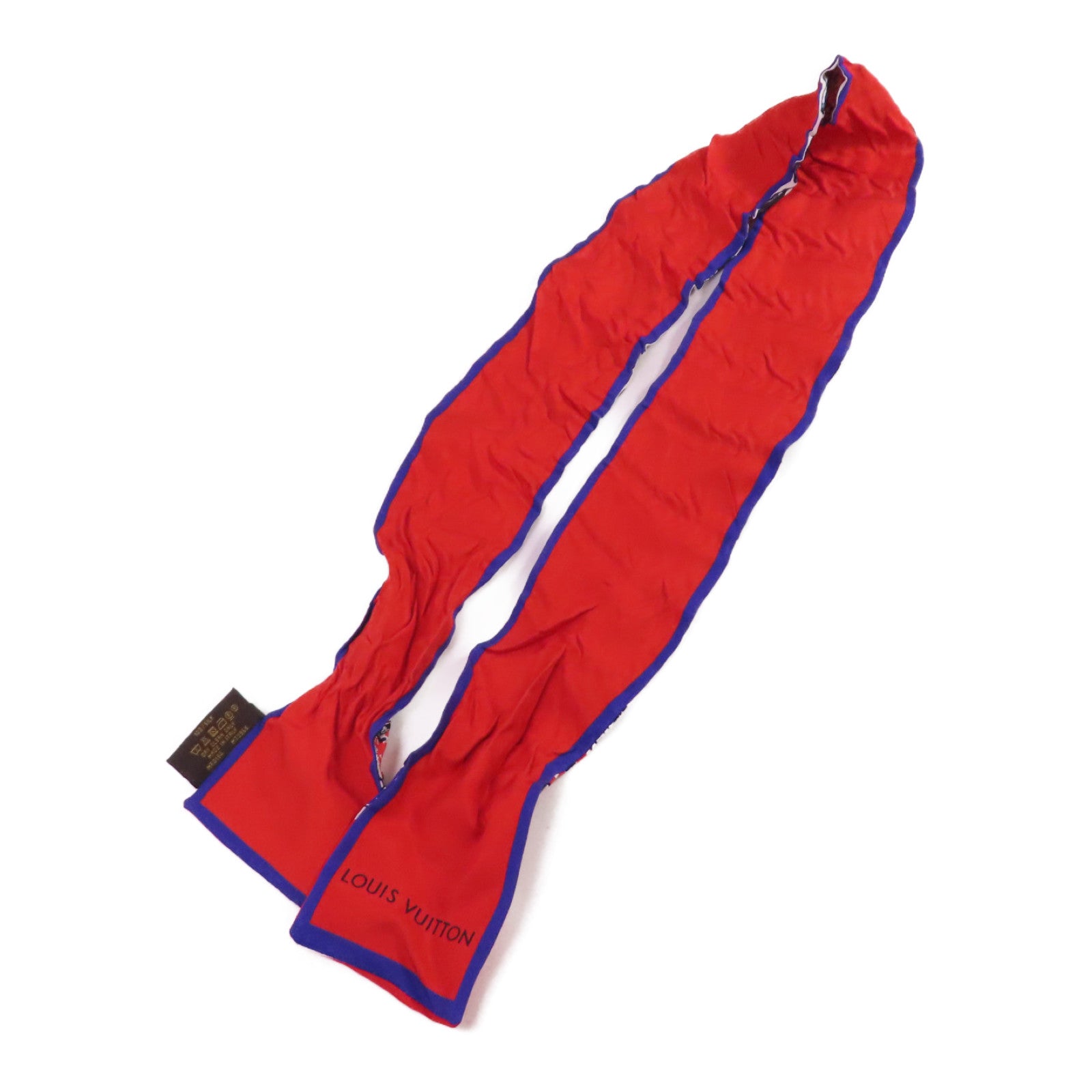 LOUIS VUITTON 絲質Band Trunks Monogram Scarf絲巾紅色/彩色