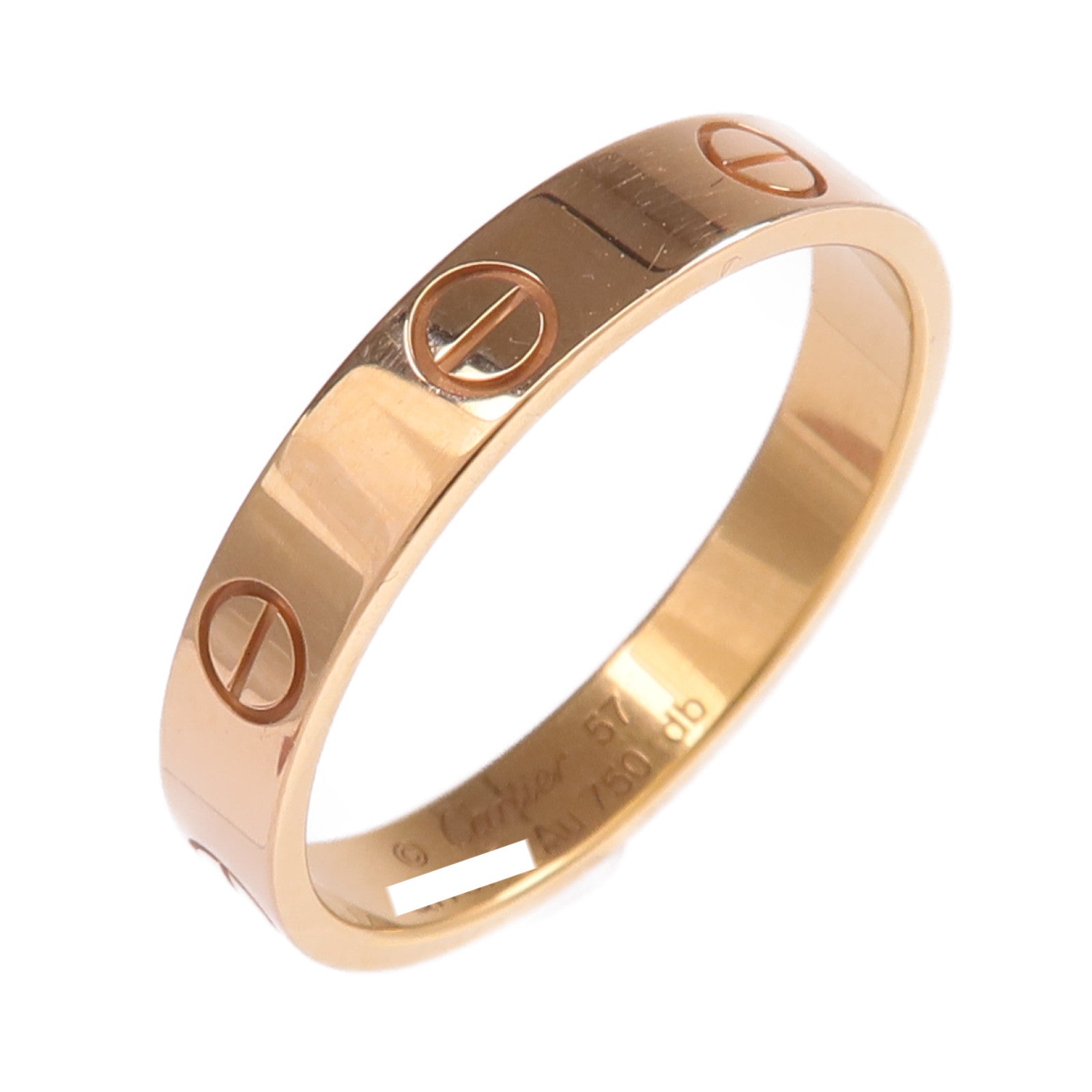 CARTIER 18K玫瑰金Mini Love Ring戒指Cartier#57/US#8