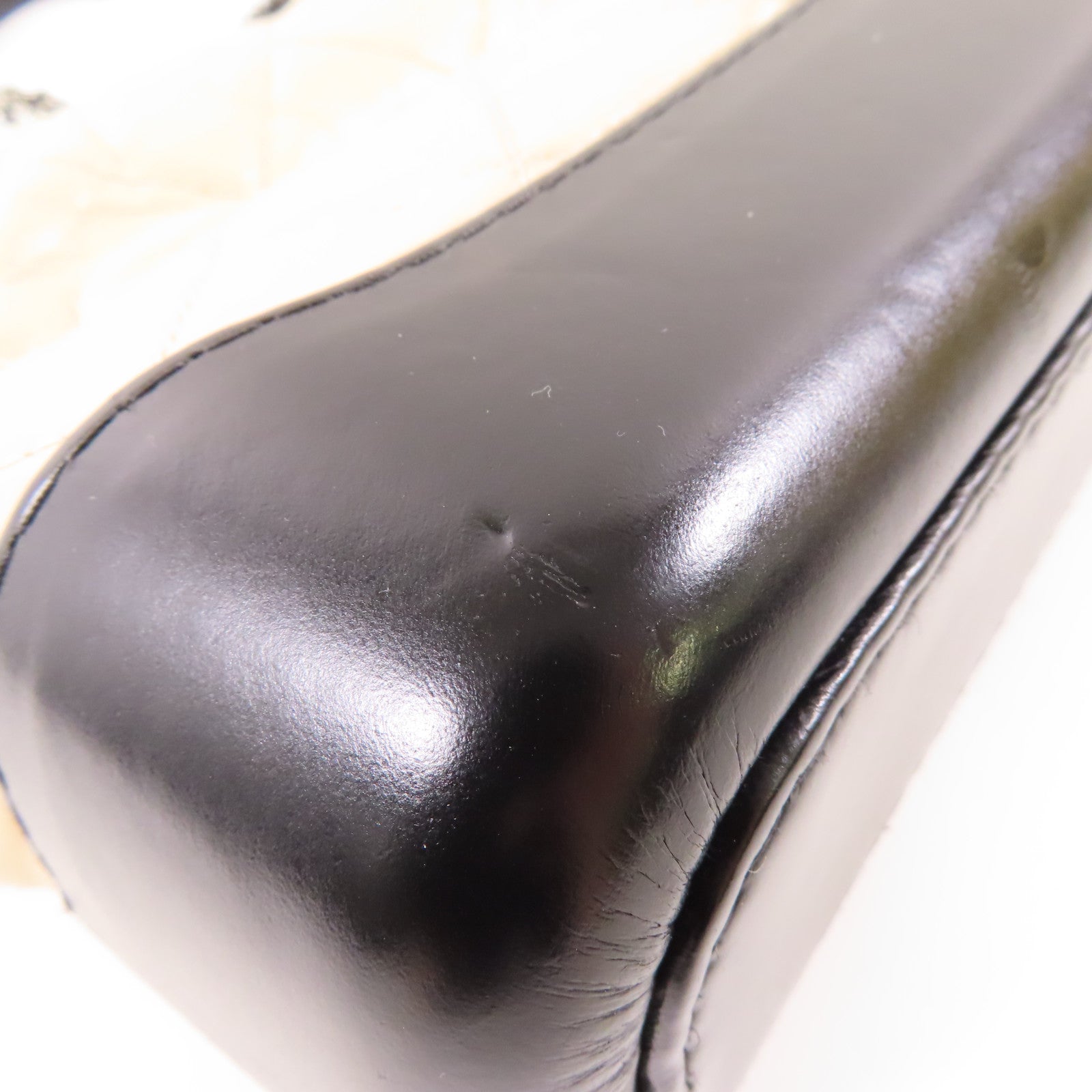 CHANEL CC Gabrielle Small Chain Shoulder Bag Calfskin Leather Beige/Black