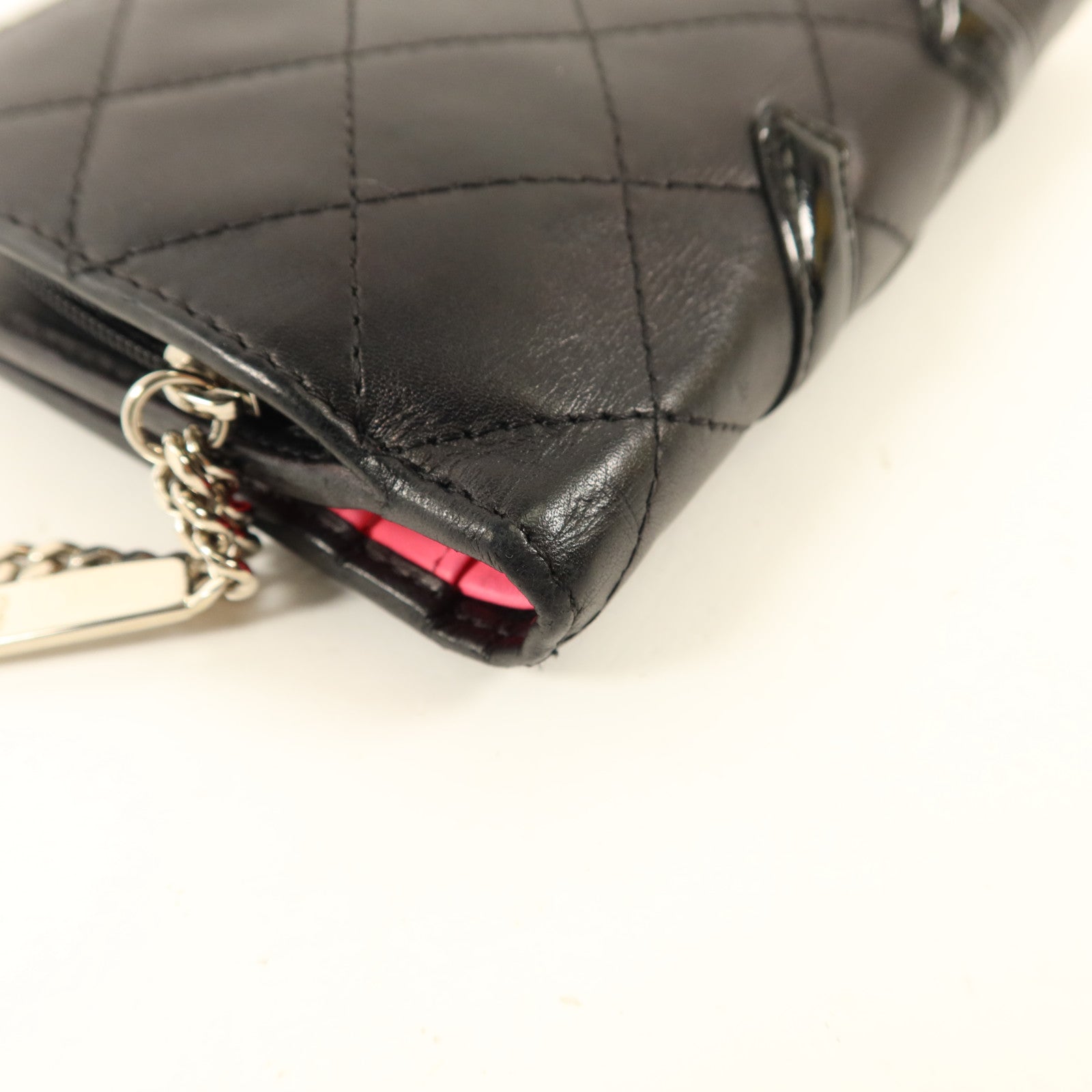 CHANEL 牛皮皮革Cambon Bifold Wallet銀扣錢包