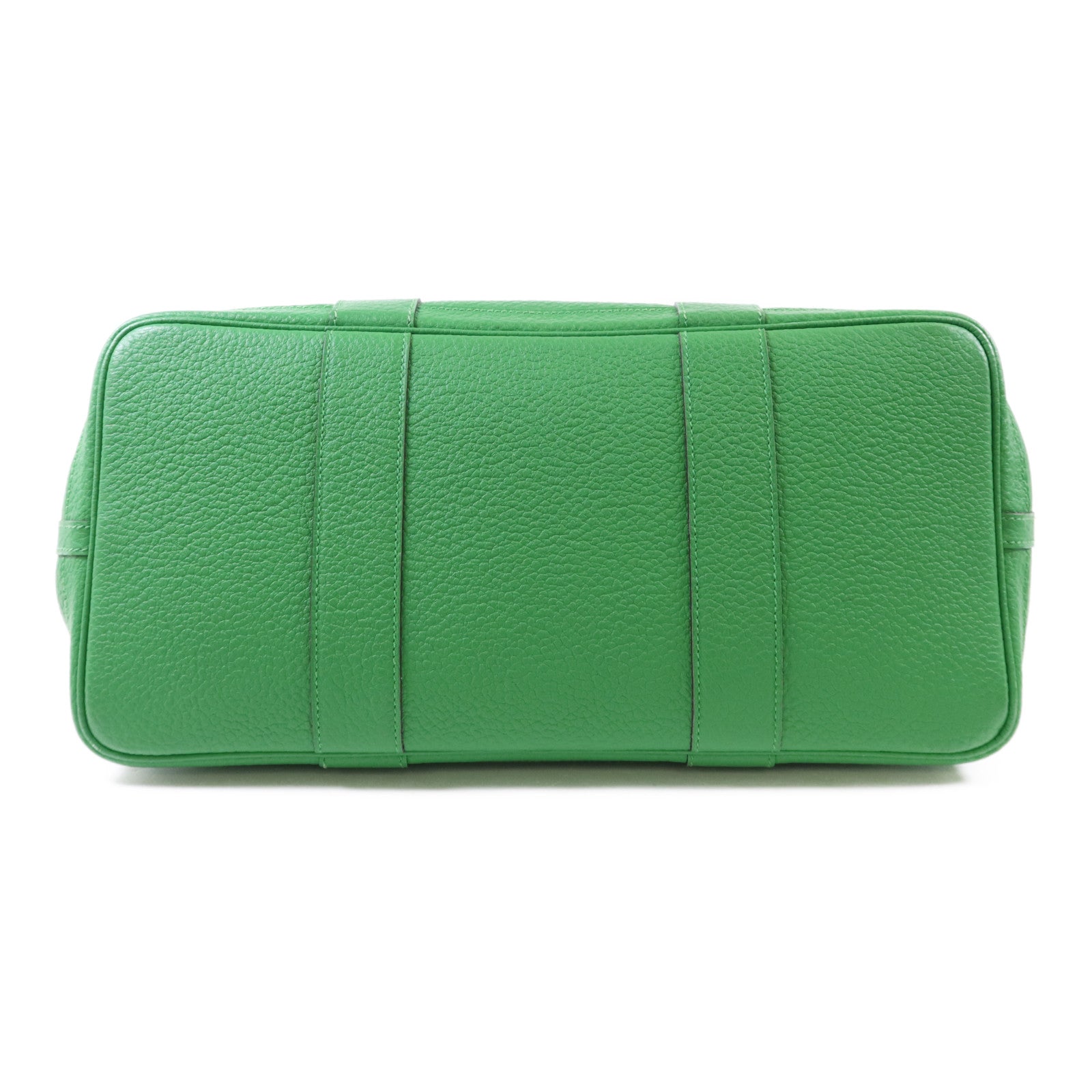 HERMES Negonda皮革Garden Party PM銀扣手挽袋Bambou