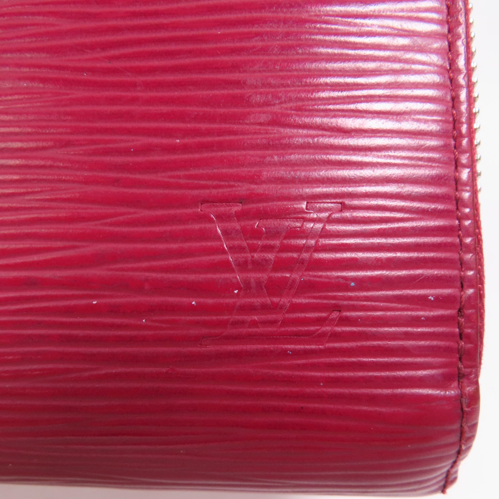 LOUIS VUITTON Epi Zippy銀扣長錢包