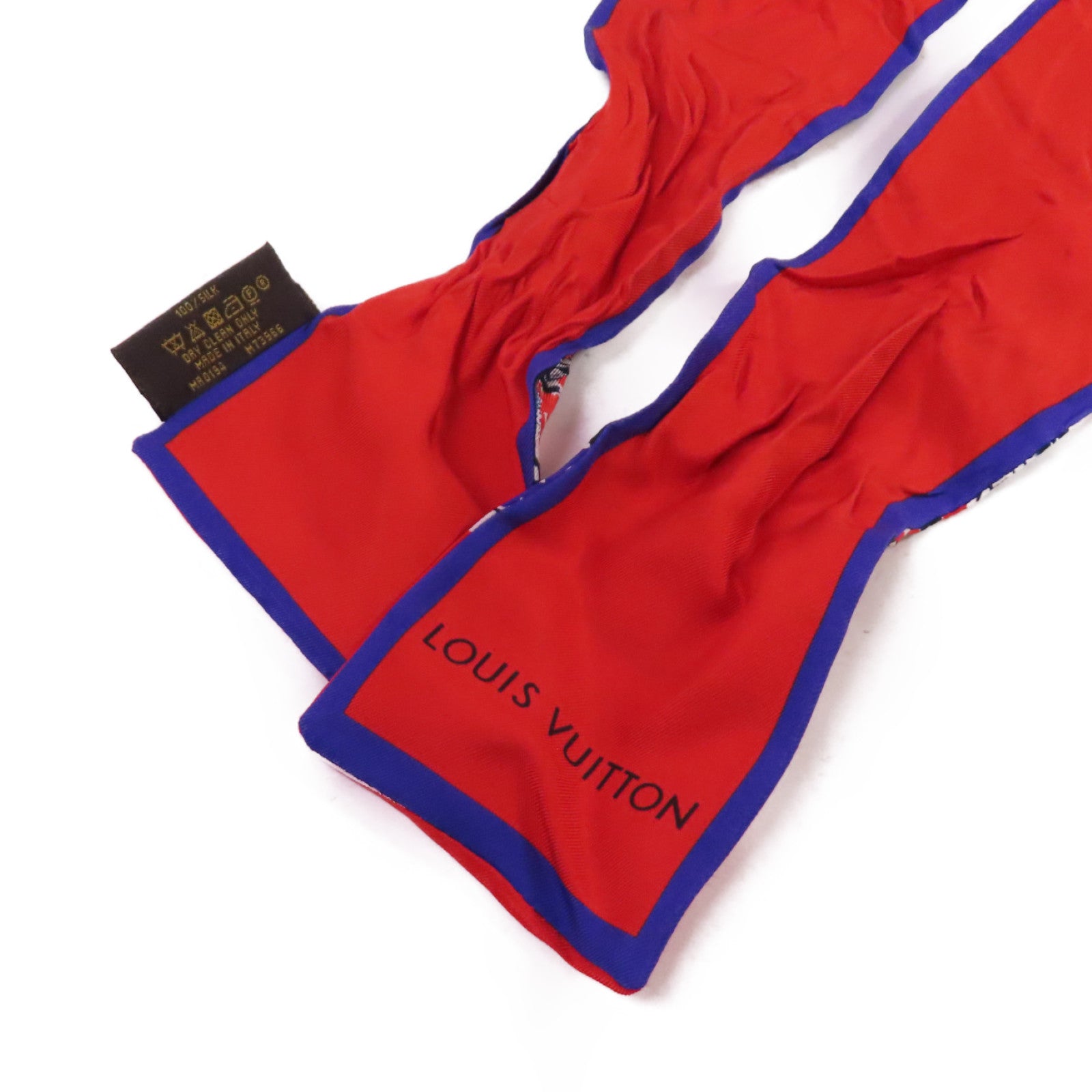 LOUIS VUITTON 絲質Band Trunks Monogram Scarf絲巾紅色/彩色