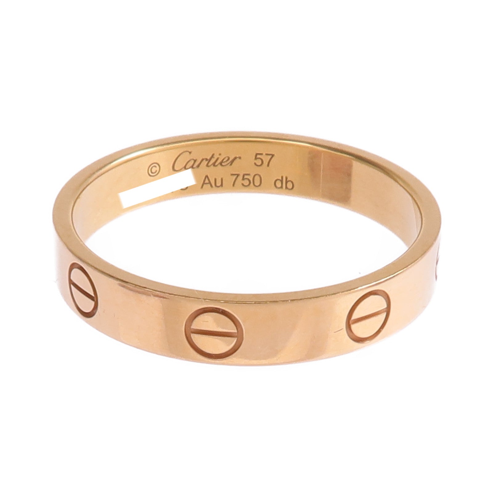 CARTIER 18K玫瑰金Mini Love Ring戒指Cartier#57/US#8