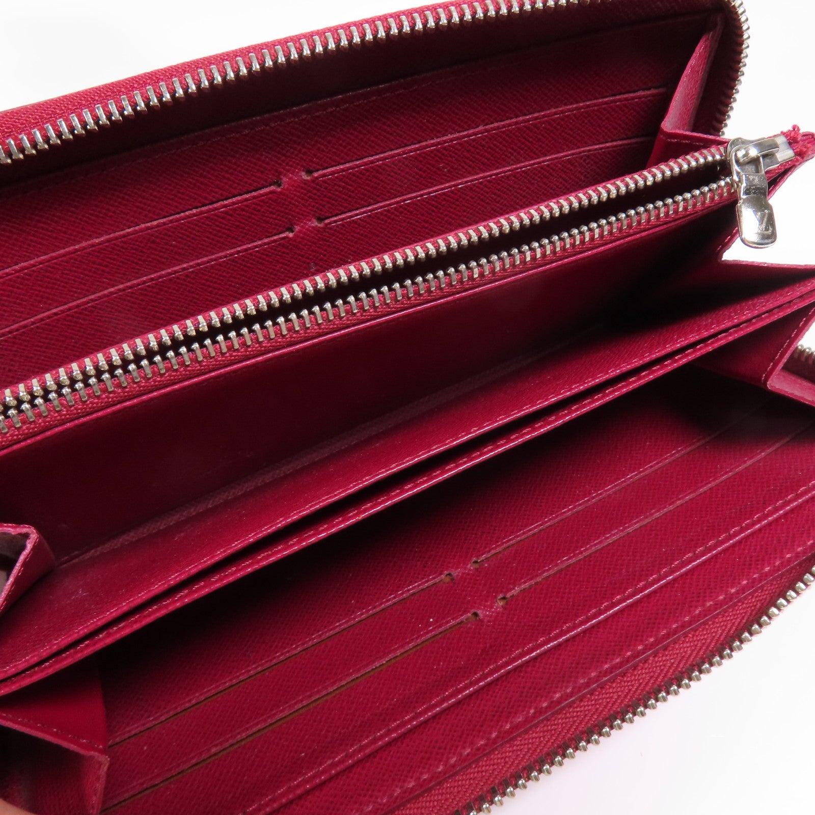 LOUIS VUITTON Epi Zippy銀扣長錢包