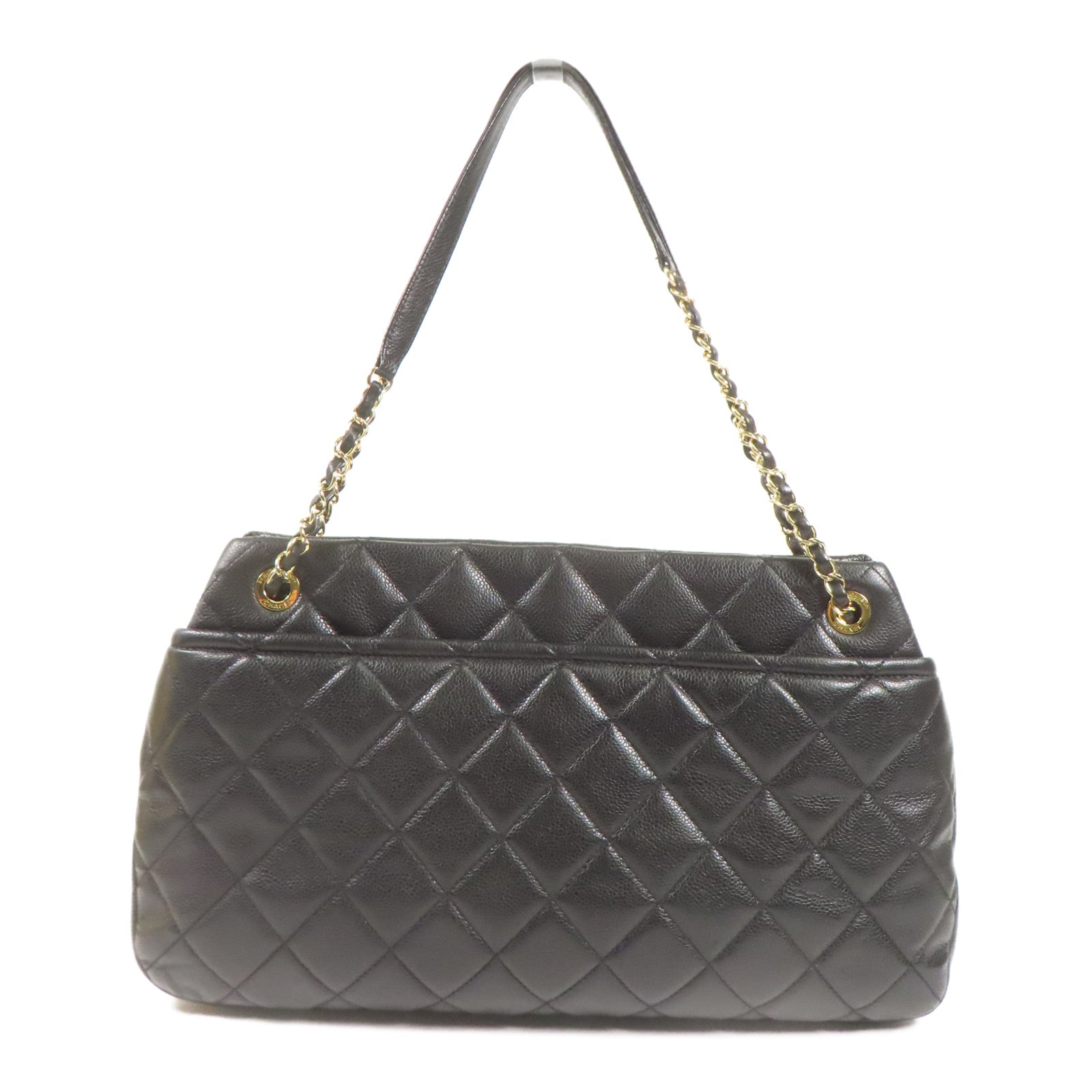 CHANEL 【激減優惠】牛皮皮革Tote Bag金扣肩背袋