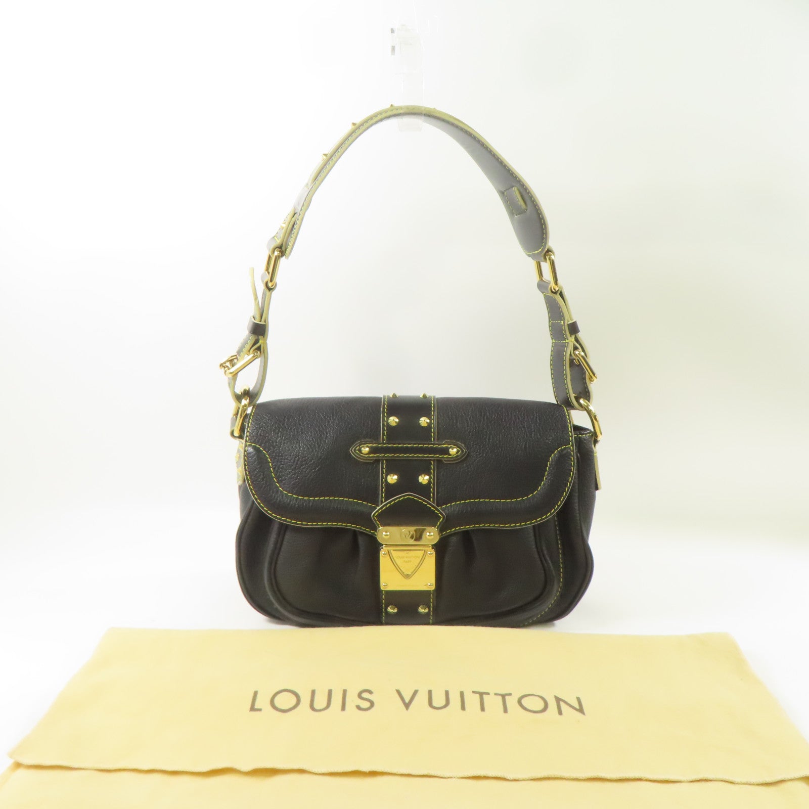 LOUIS VUITTON Suhari Suhari Confidant金扣肩背袋黑色