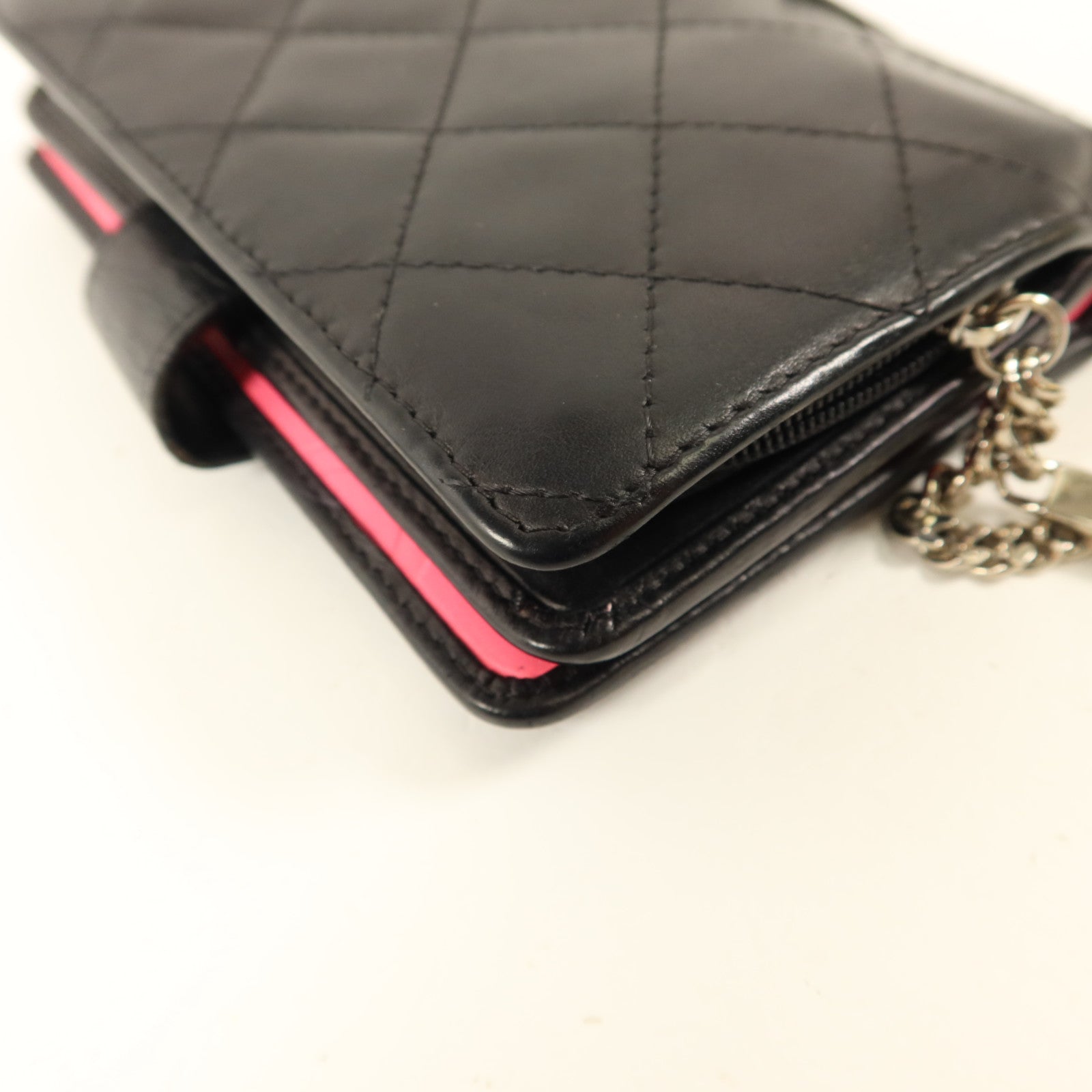 CHANEL 牛皮皮革Cambon Bifold Wallet銀扣錢包