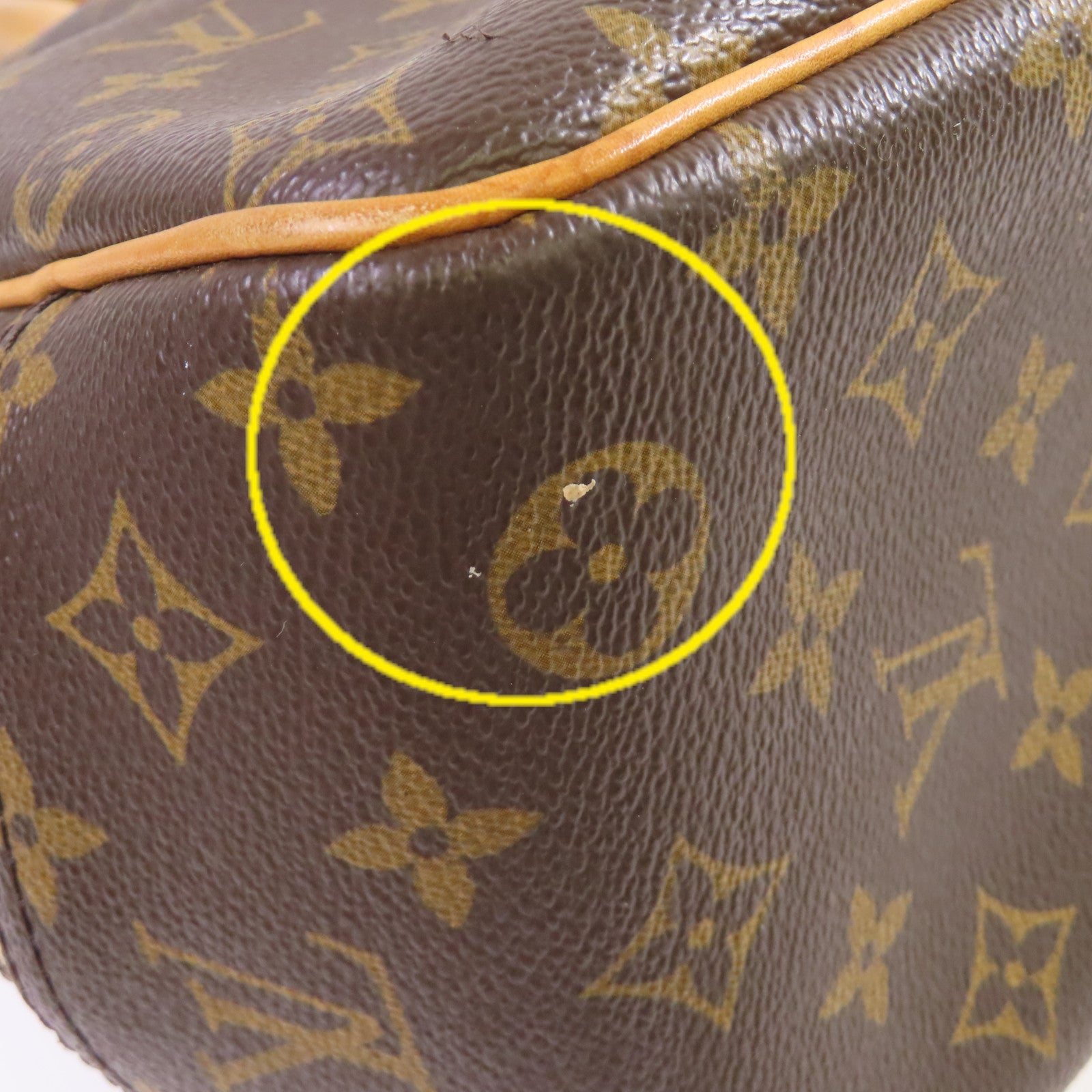 LOUIS VUITTON 【激減優惠】Monogram Deauville GM Hand Bag金色手挽袋啡色