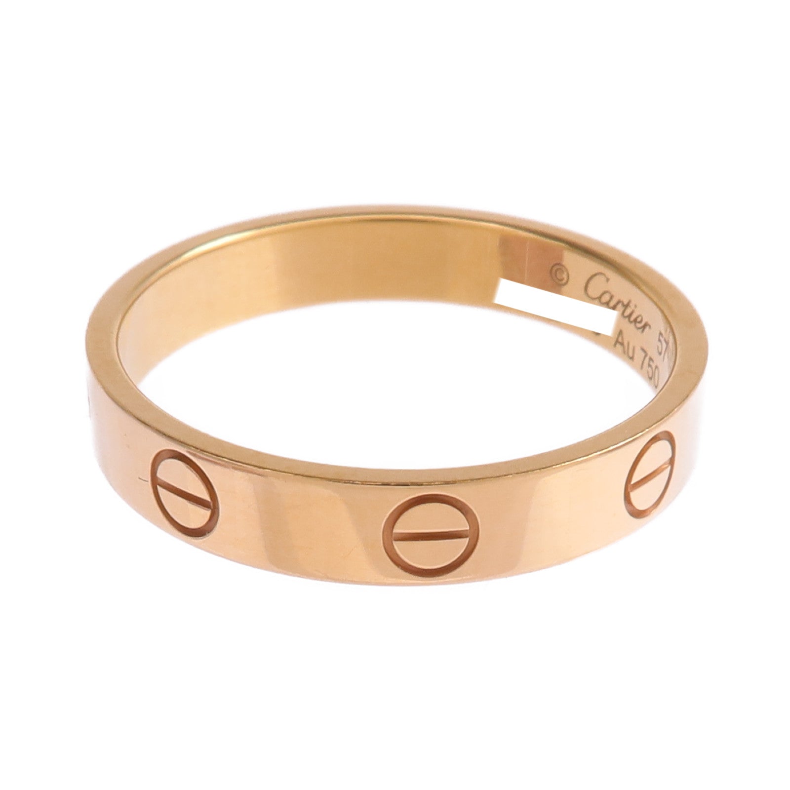 CARTIER 18K玫瑰金Mini Love Ring戒指Cartier#57/US#8