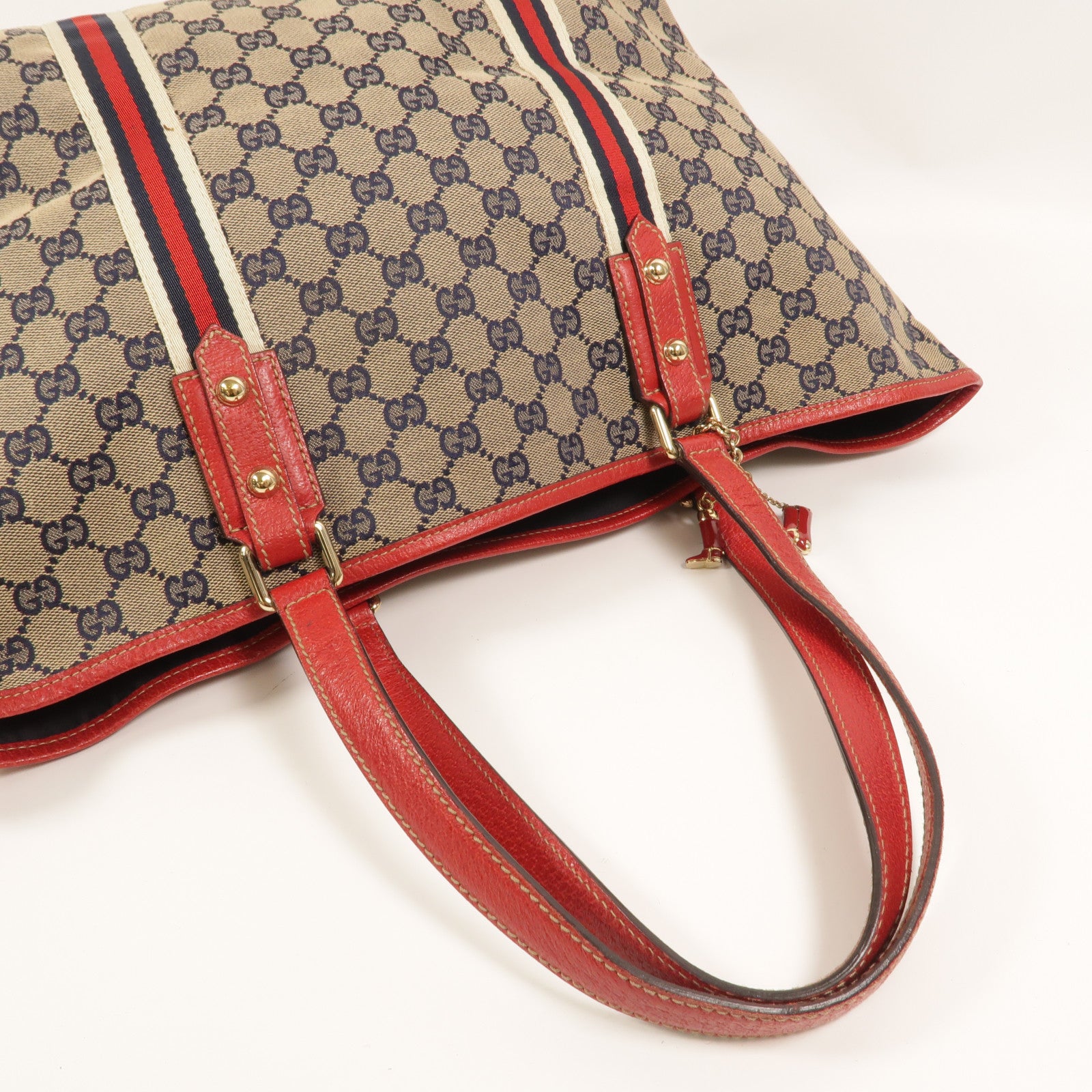 GUCCI 帆布Sherry Line肩背袋