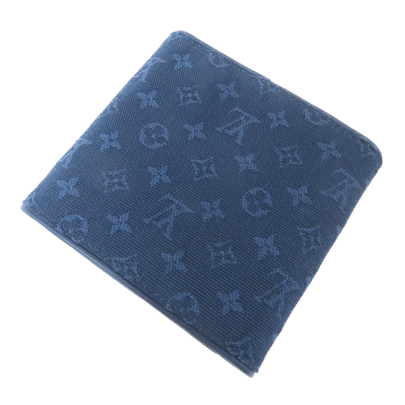 LOUIS VUITTON Monogram Wallet金扣錢包深藍色