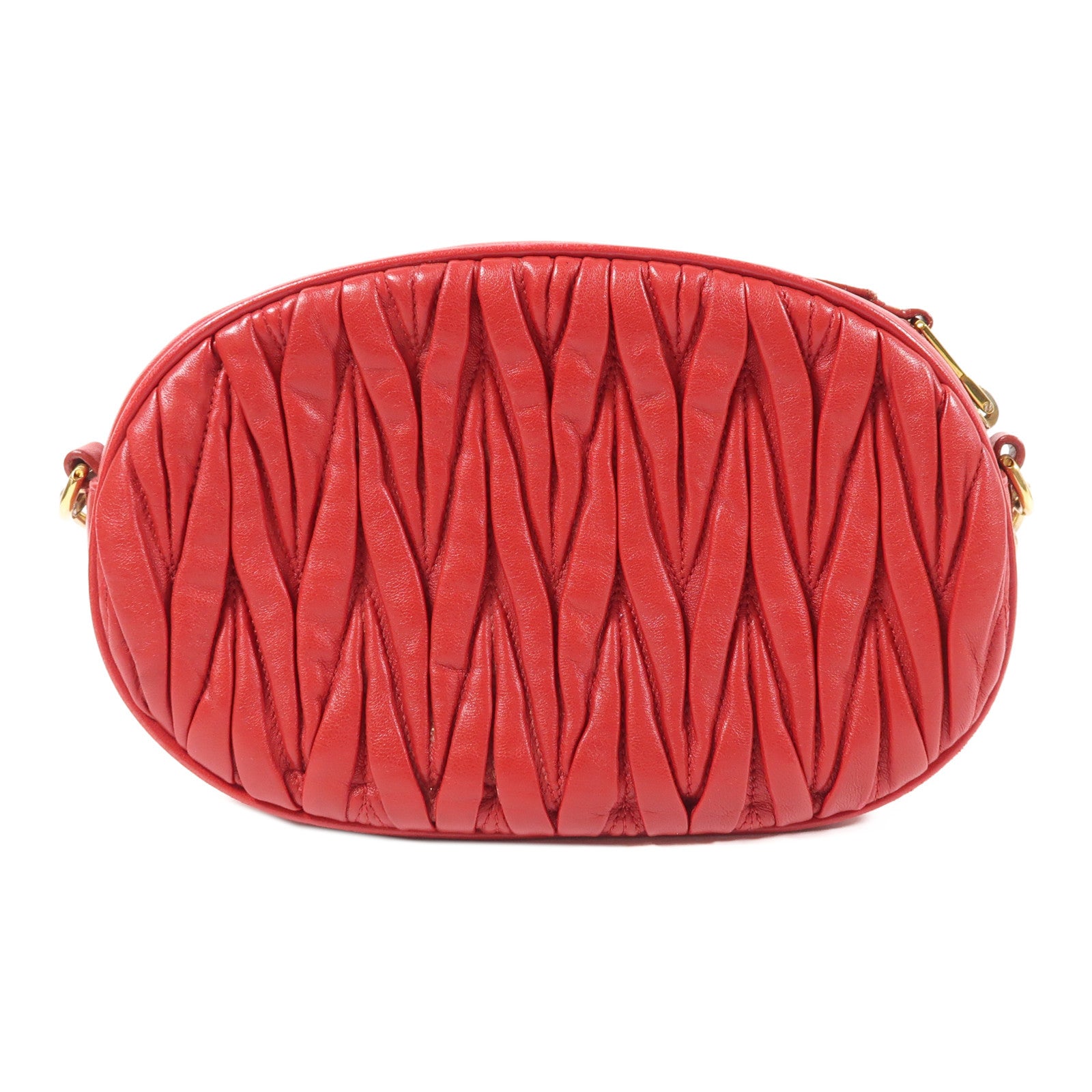 Miu Miu 牛皮皮革Shoulder Bag金扣鏈帶肩背袋