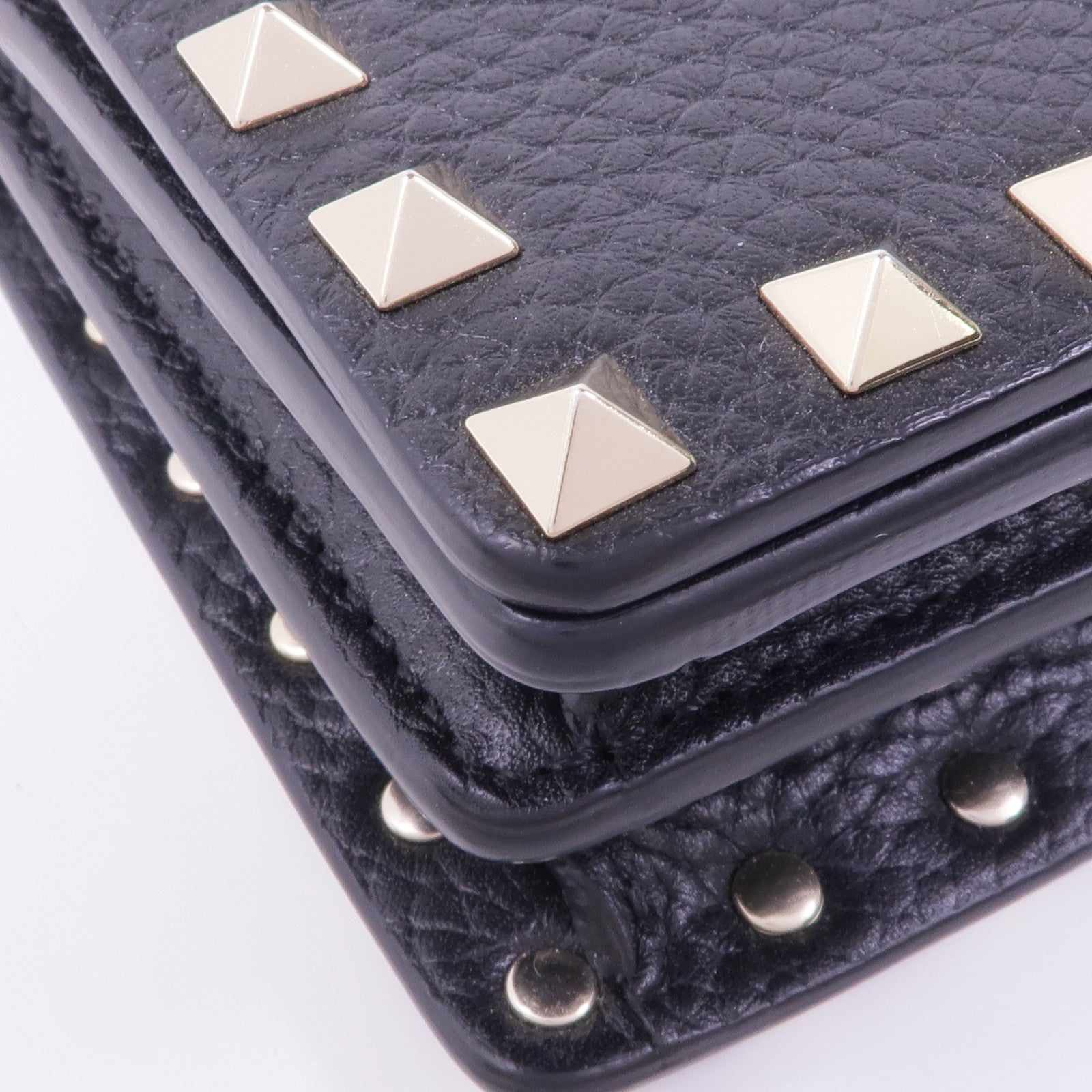 Valentino 牛皮皮革Chain Shoulder金扣鏈帶肩背袋