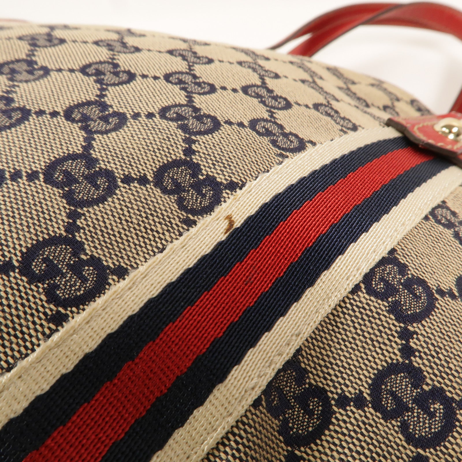 GUCCI 帆布Sherry Line肩背袋