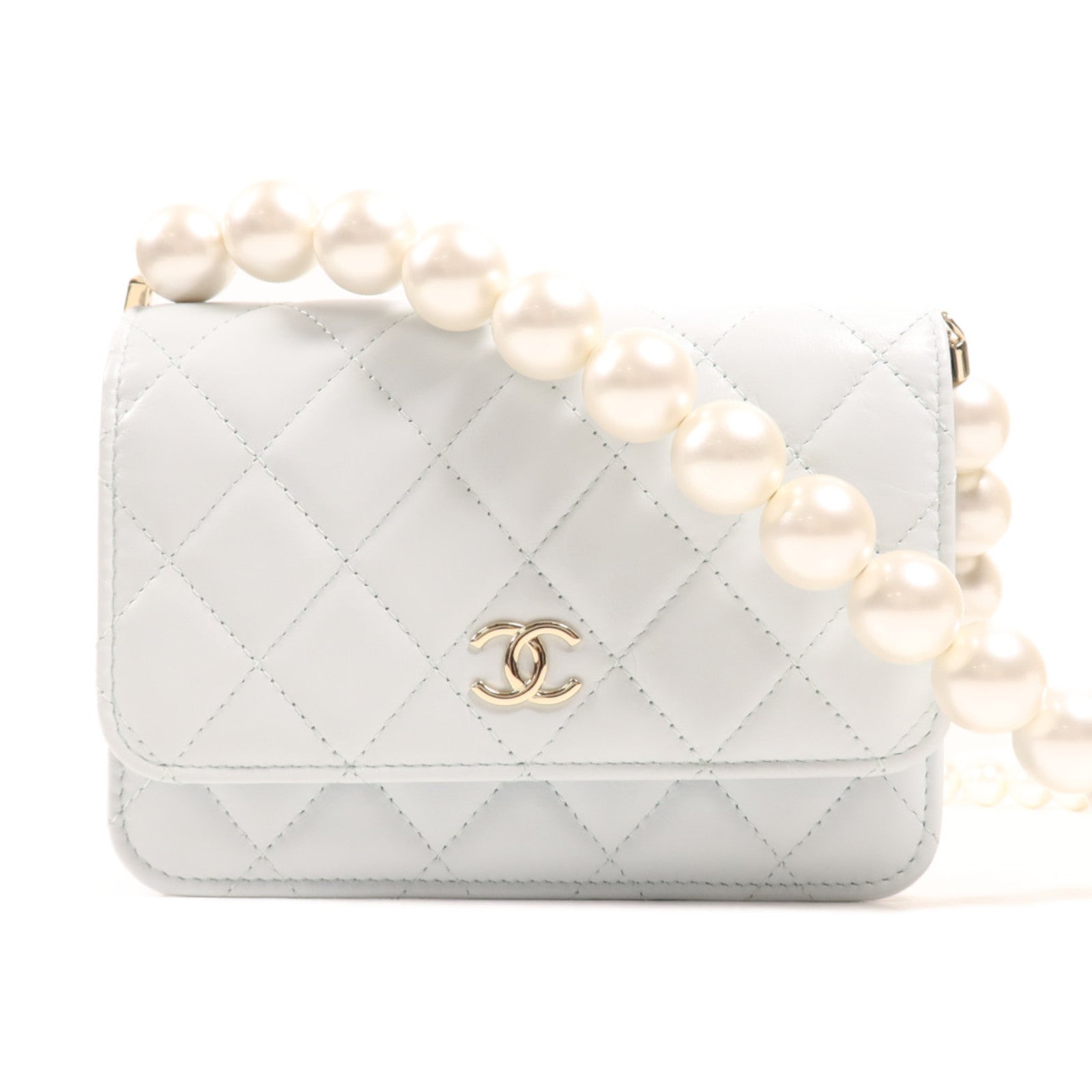 CHANEL 牛皮皮革Wallet On Chain金扣肩背袋