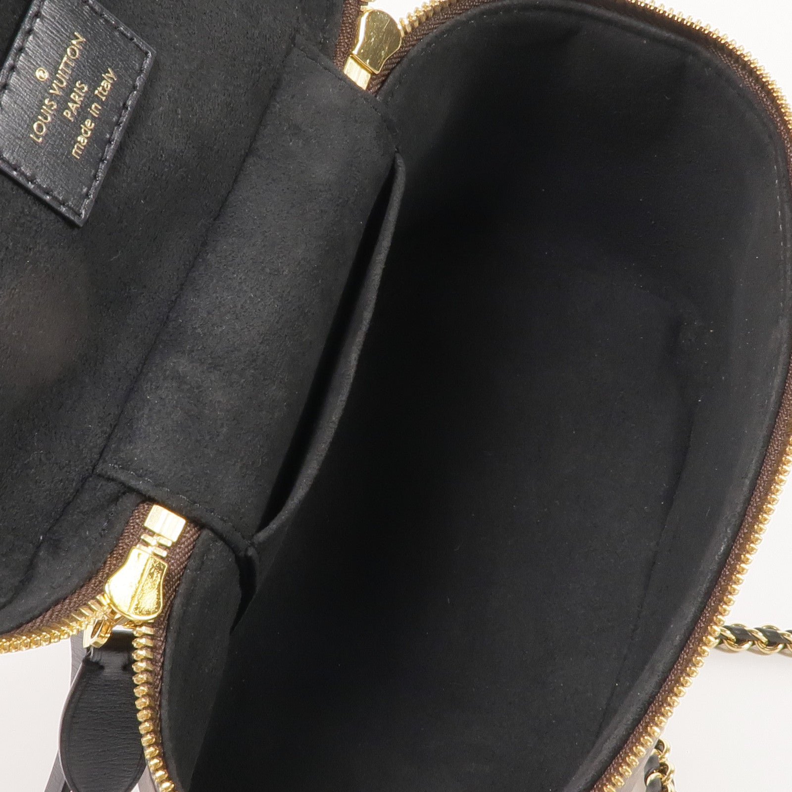 LOUIS VUITTON Monogram/Monogram Reverse Vanity PM金扣手挽肩背兩用袋棕色