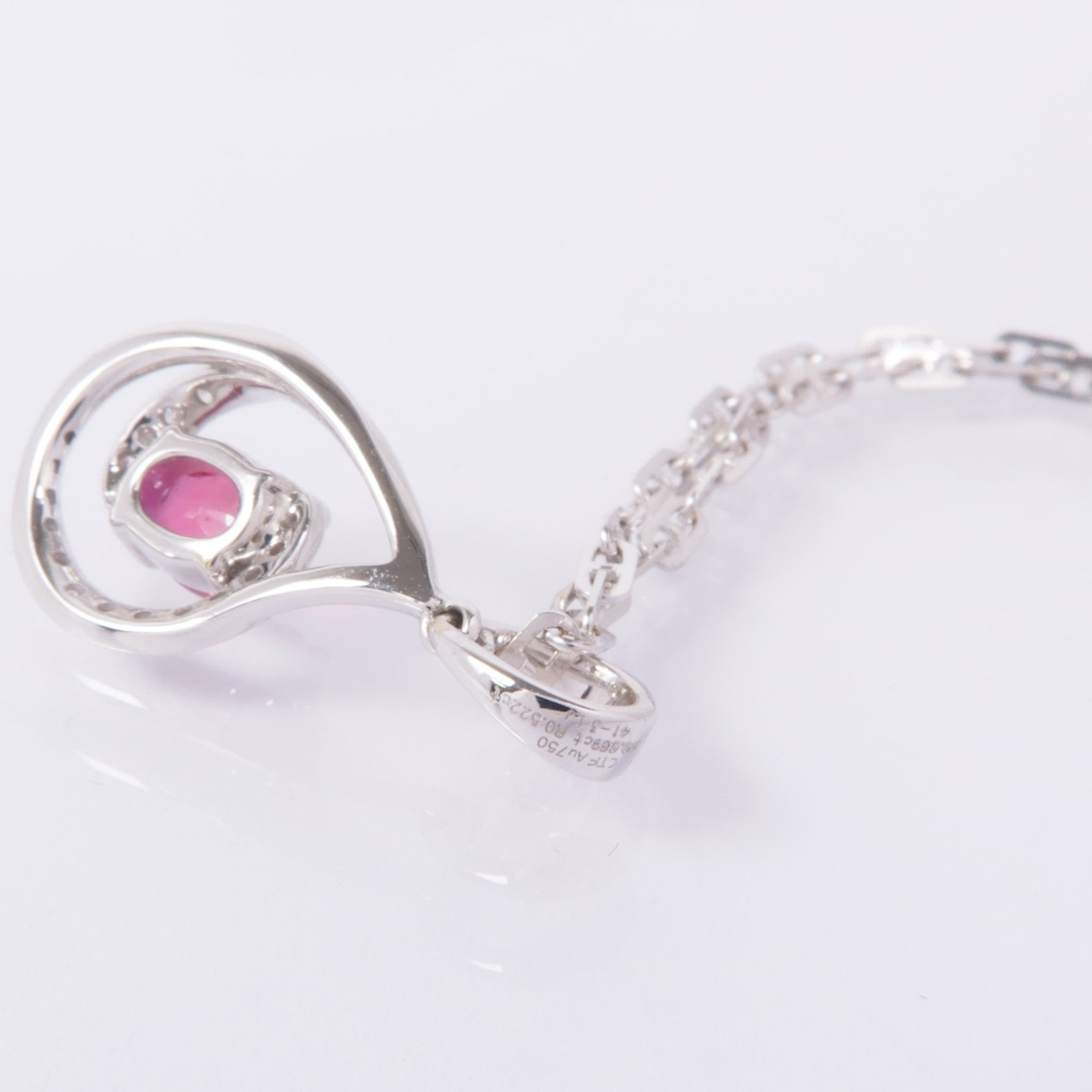 JEWELRY 18K白金Diamond Ruby Necklace鑽石/紅寶石項鍊