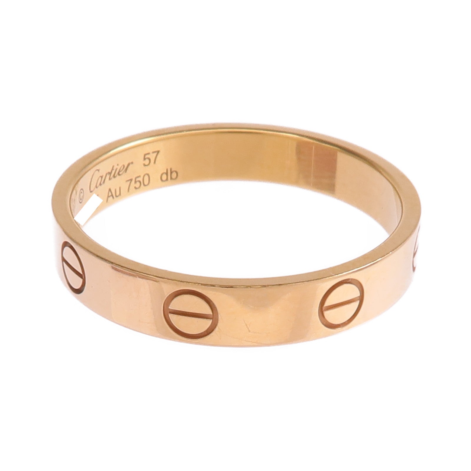 CARTIER 18K玫瑰金Mini Love Ring戒指Cartier#57/US#8