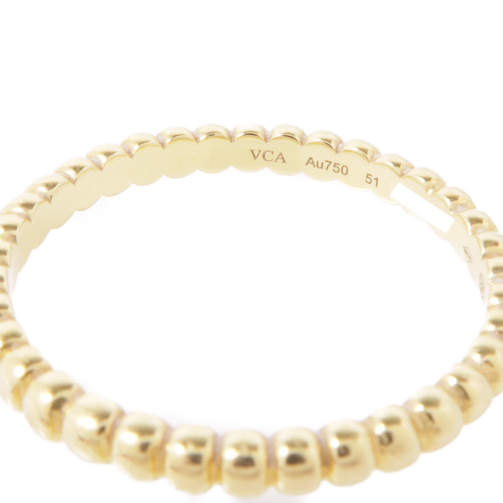 Van Cleef & Arpels 18K黃金Perlee Pearls Of Gold Ring戒指US#5.75