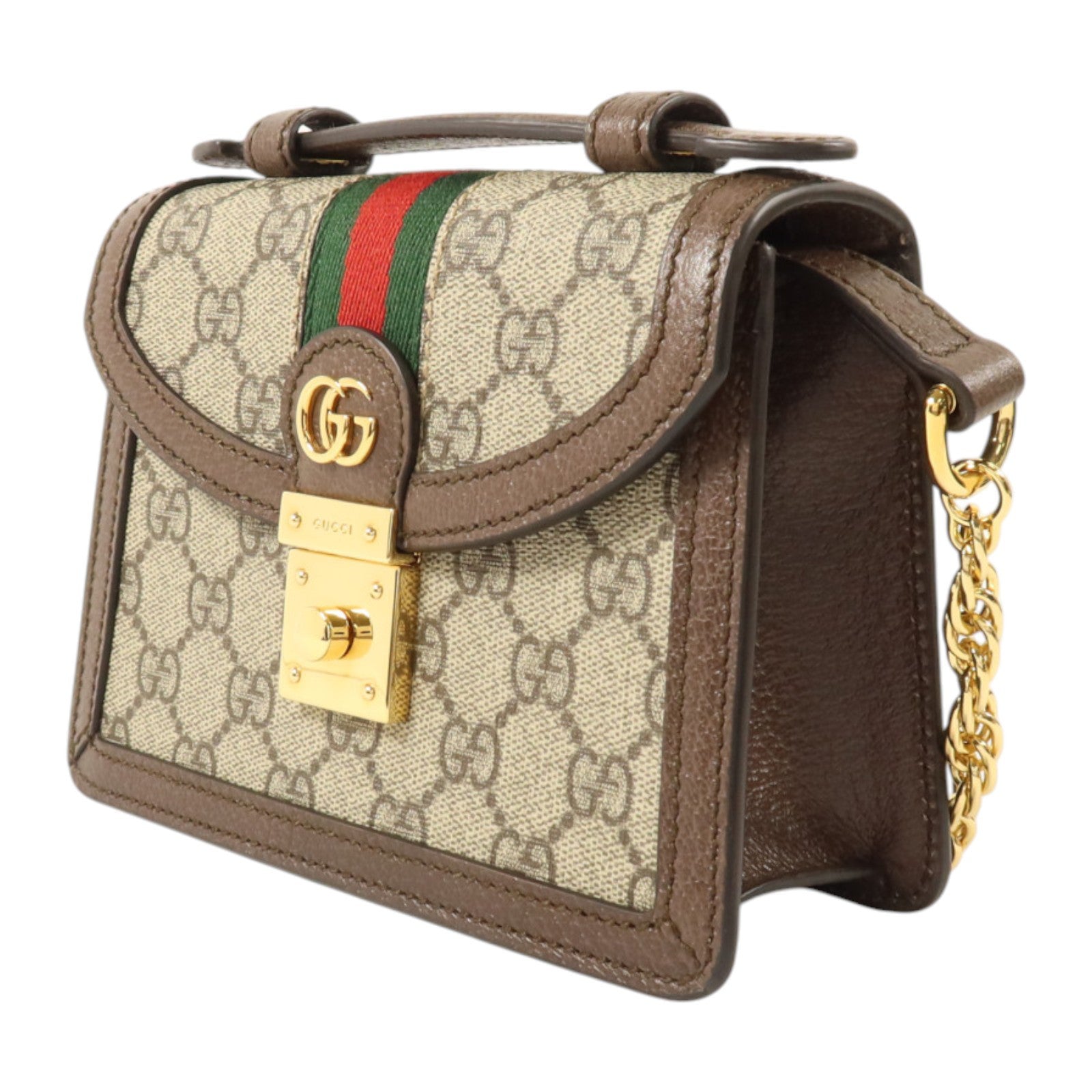 GUCCI 塗層帆布Ophidia GG Mini金扣手挽肩背兩用袋