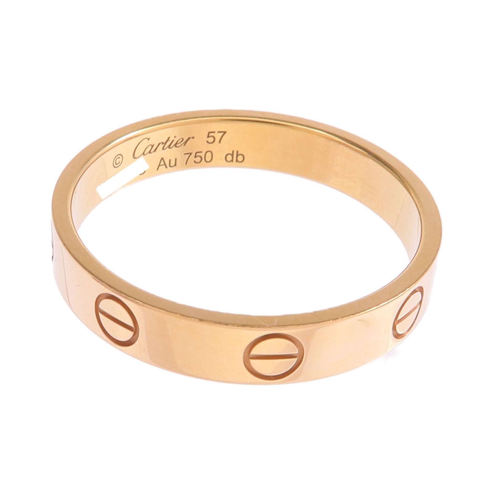 CARTIER 18K玫瑰金Mini Love Ring戒指Cartier#57/US#8