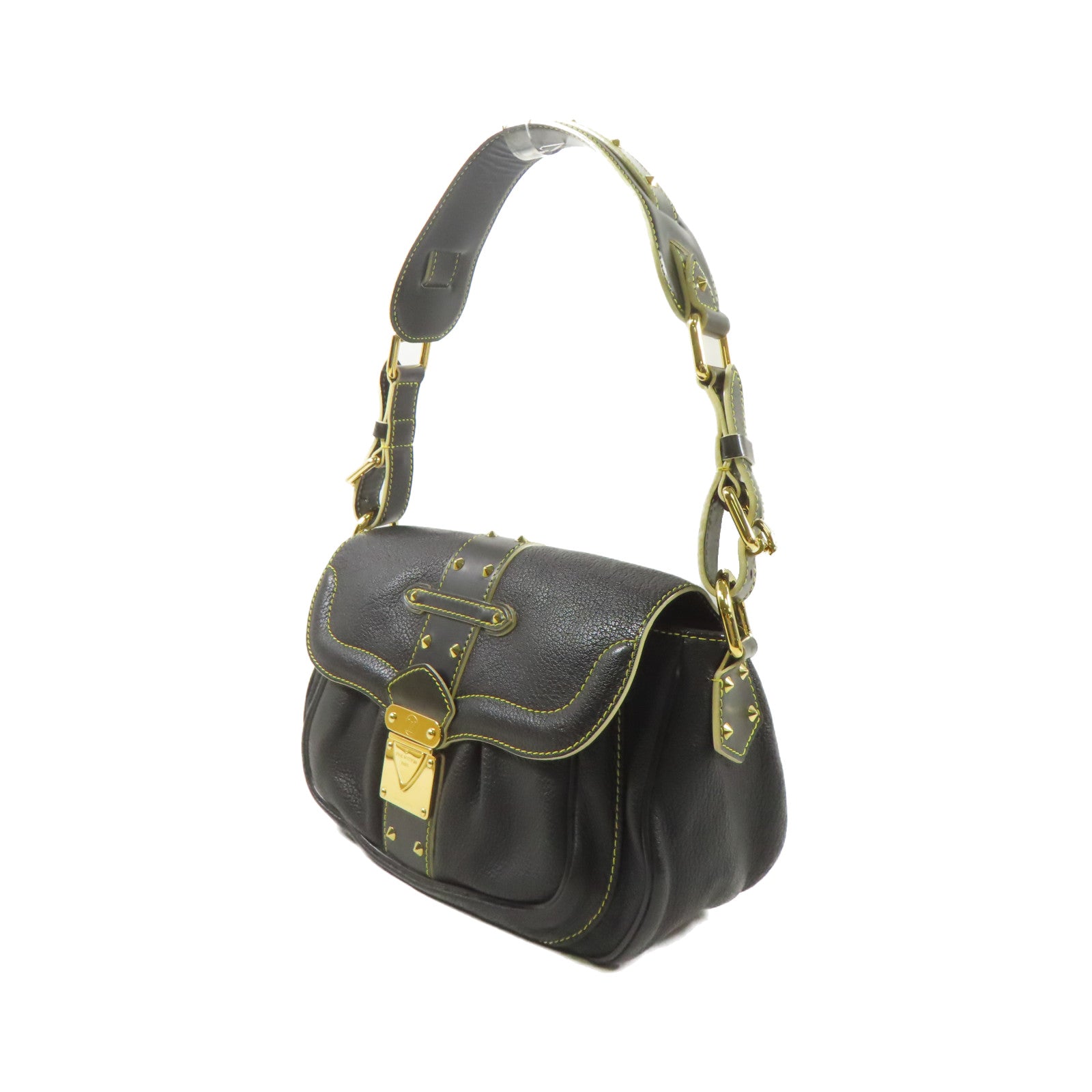 LOUIS VUITTON Suhari Suhari Confidant金扣肩背袋黑色