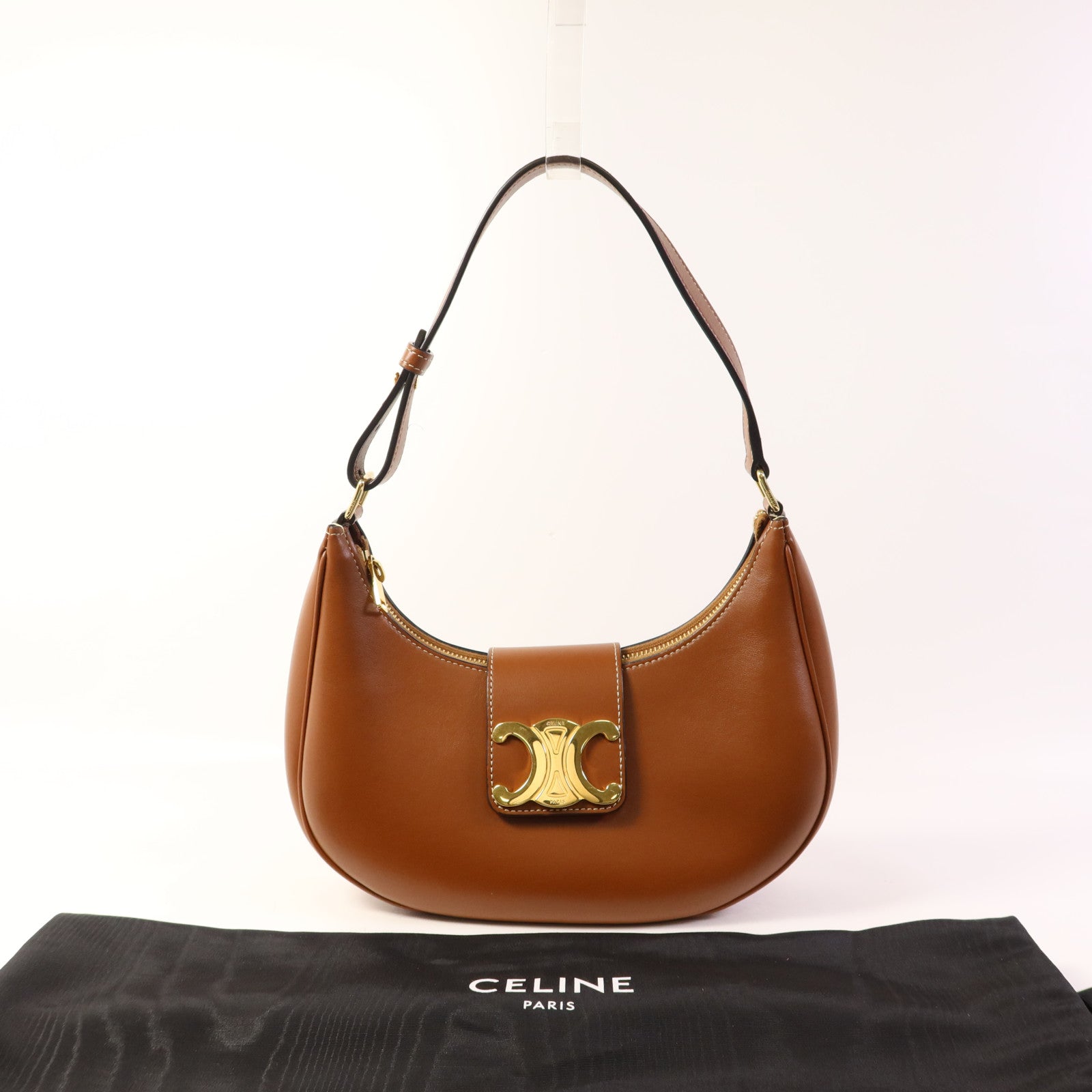 CELINE 牛皮皮革Ava Bag金扣肩背袋