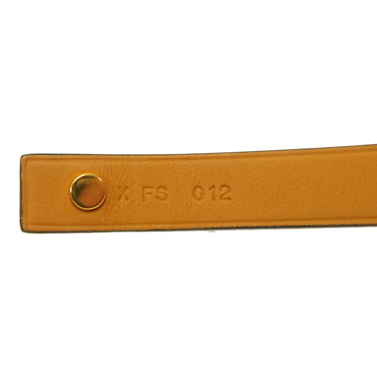 HERMES Evercolour皮革Mini Dog Bracelet金扣手鐲黑色