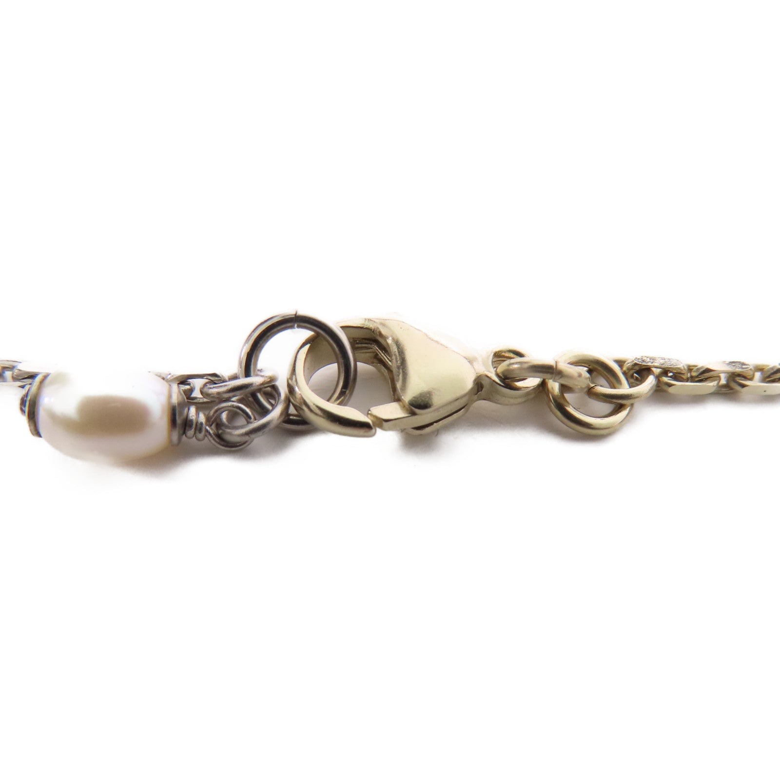 CHANEL CC Necklace Metal Gold