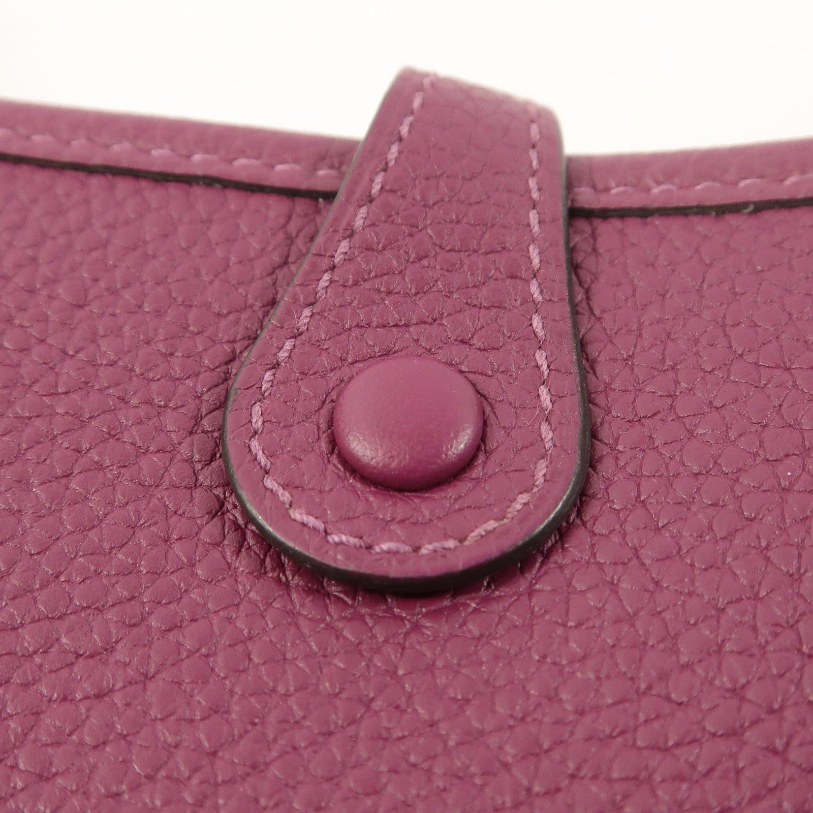 HERMES Clemence皮革Evelyne TPM金扣肩背袋Anemone