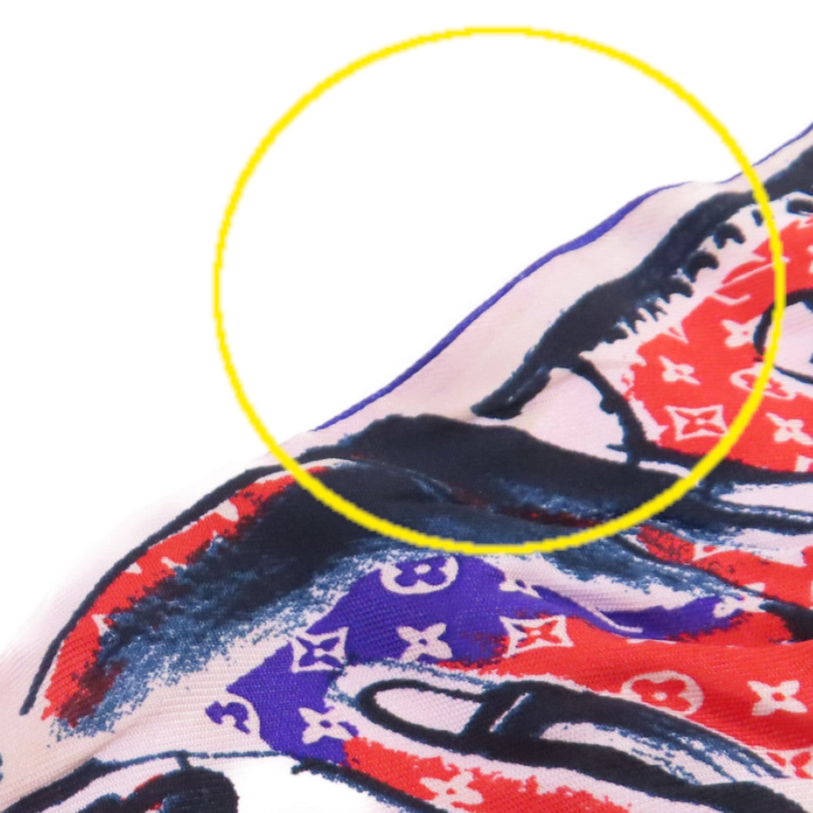 LOUIS VUITTON 絲質Band Trunks Monogram Scarf絲巾紅色/彩色
