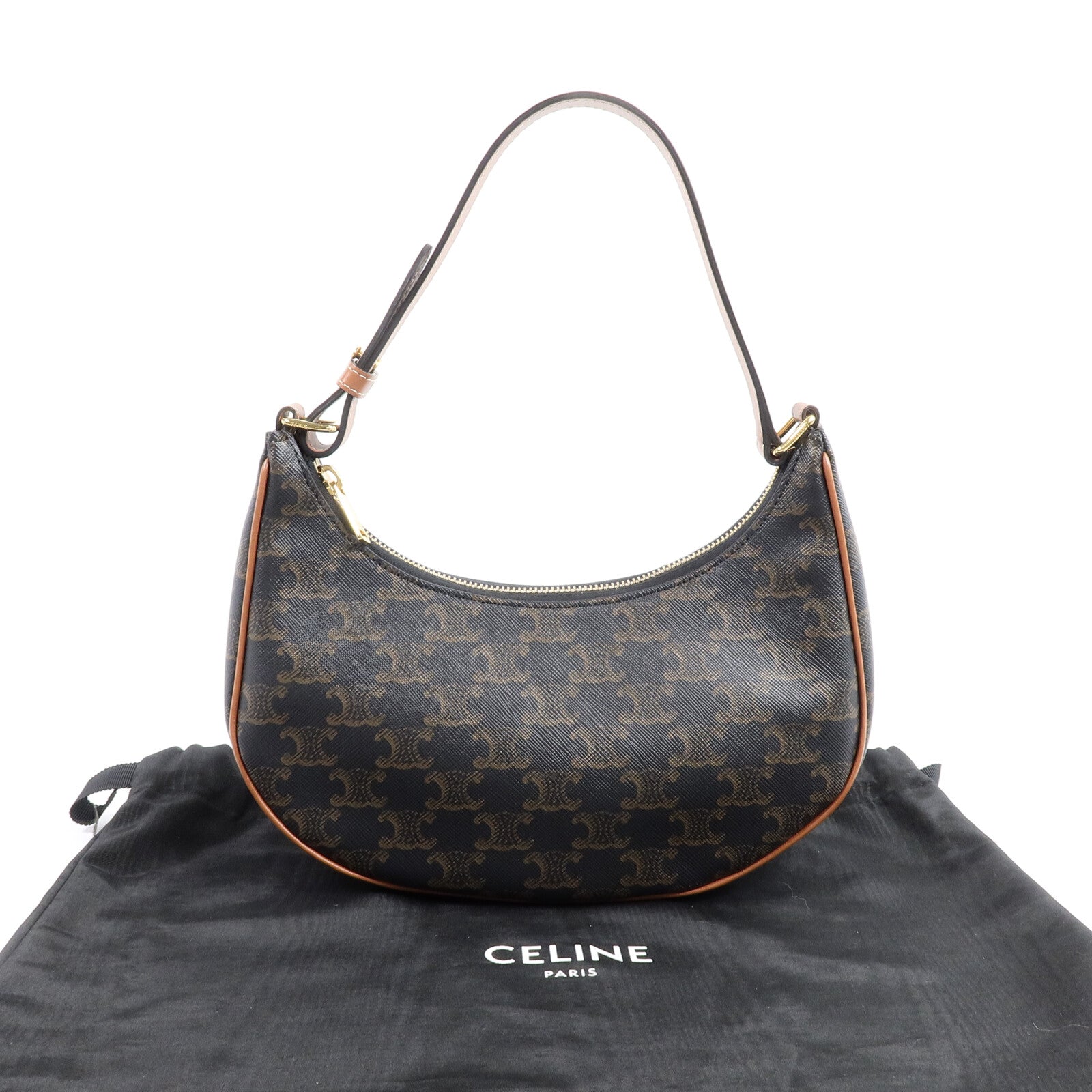 CELINE 塗層帆布Triomphe Ava Medium肩背袋
