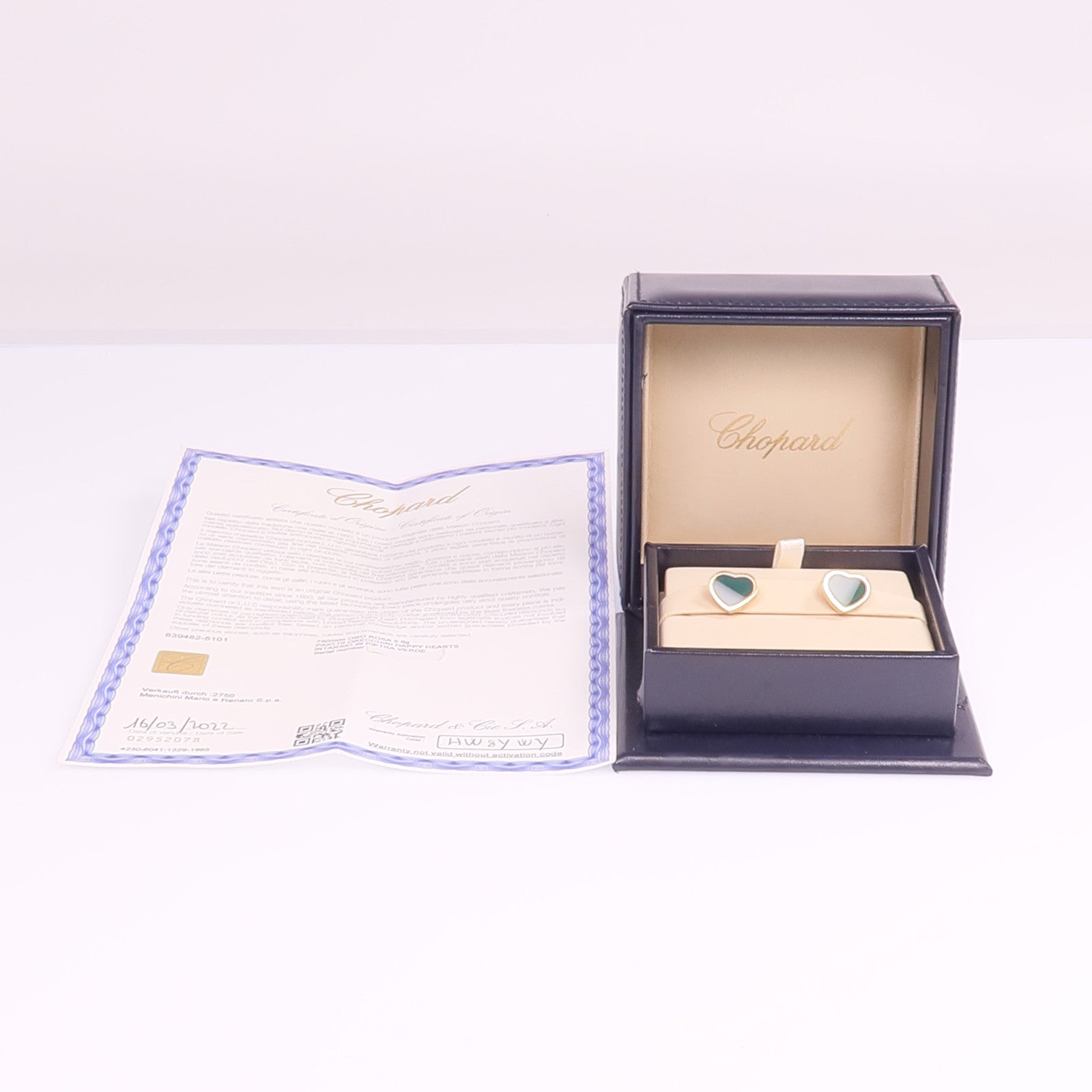 Chopard 18K玫瑰金Happy Hearts Earrings耳環