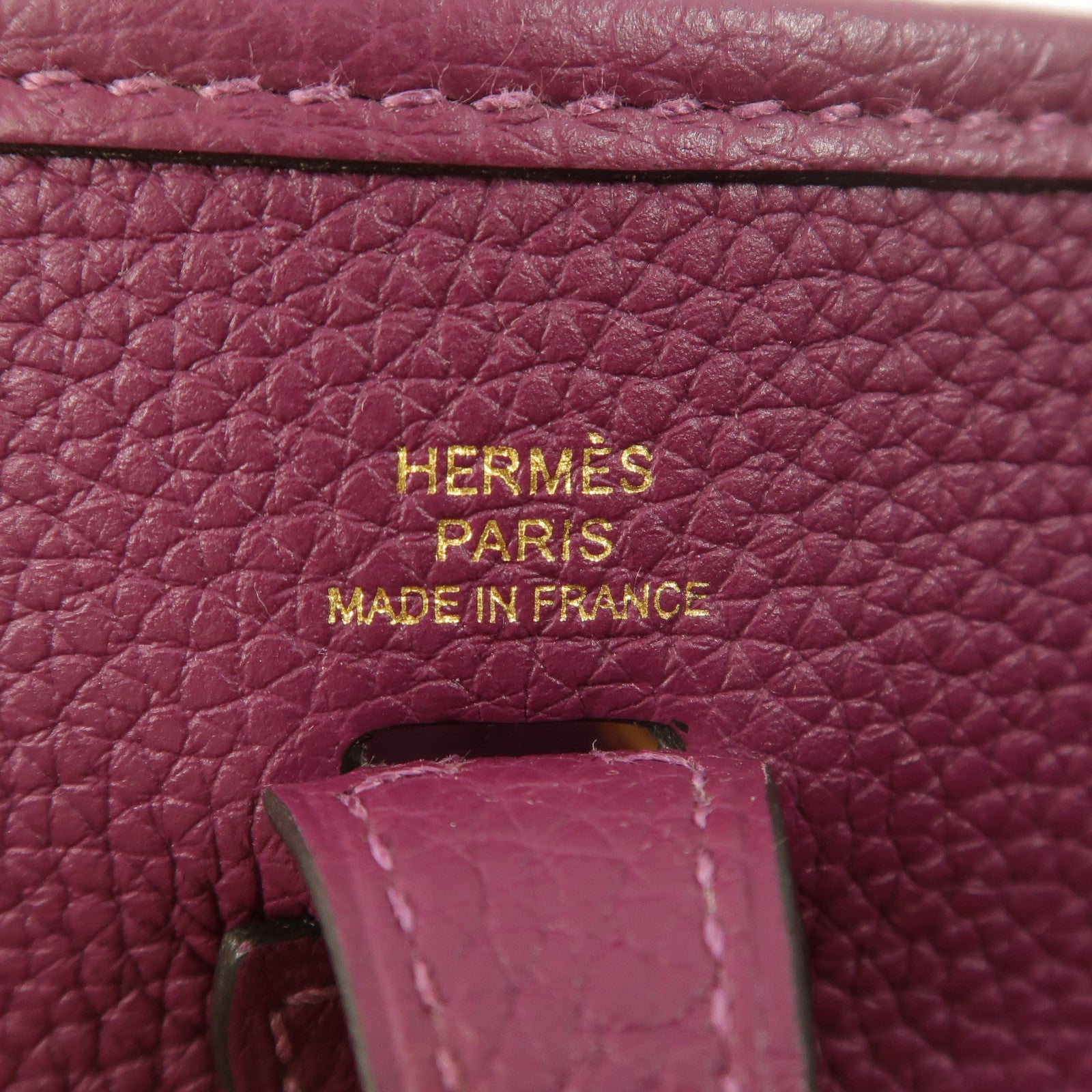 HERMES Clemence皮革Evelyne TPM金扣肩背袋Anemone