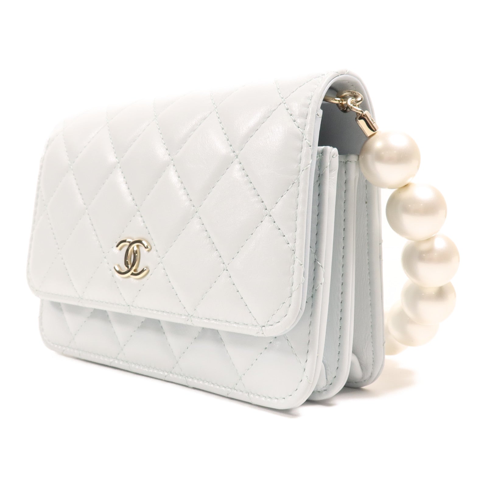 CHANEL 牛皮皮革Wallet On Chain金扣肩背袋