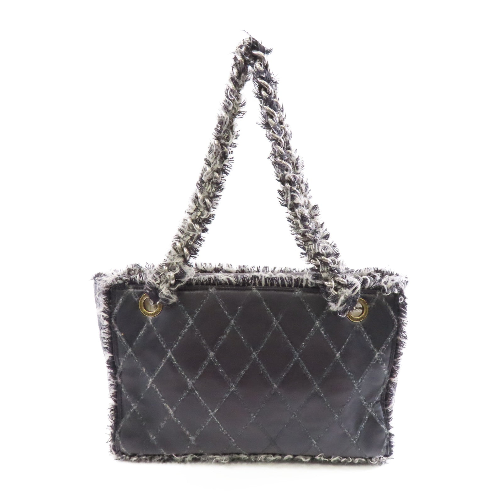 CHANEL 【激減優惠】菱格牛皮皮革Chain Shoulder Bag銀扣鏈帶肩背袋黑色