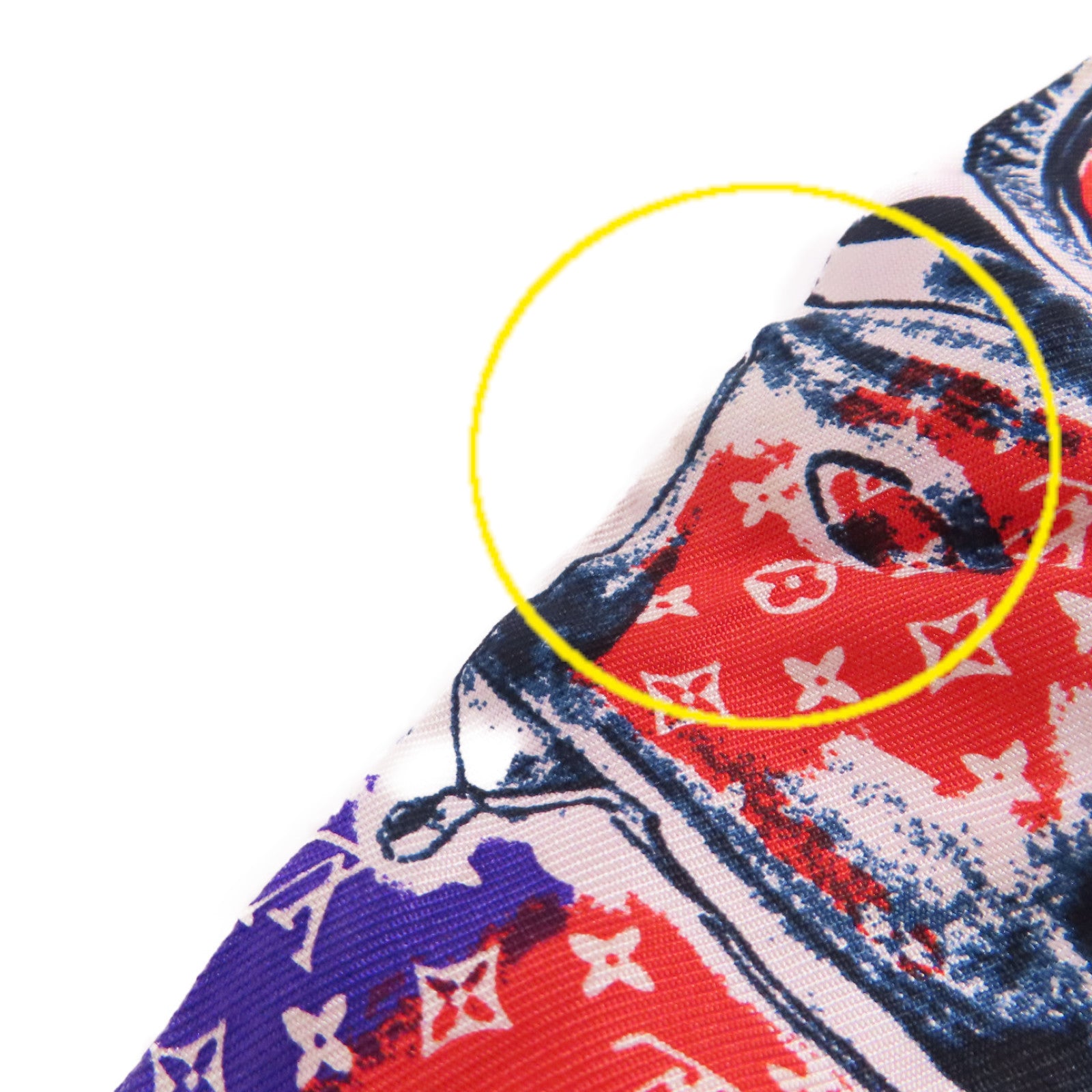 LOUIS VUITTON 絲質Band Trunks Monogram Scarf絲巾紅色/彩色