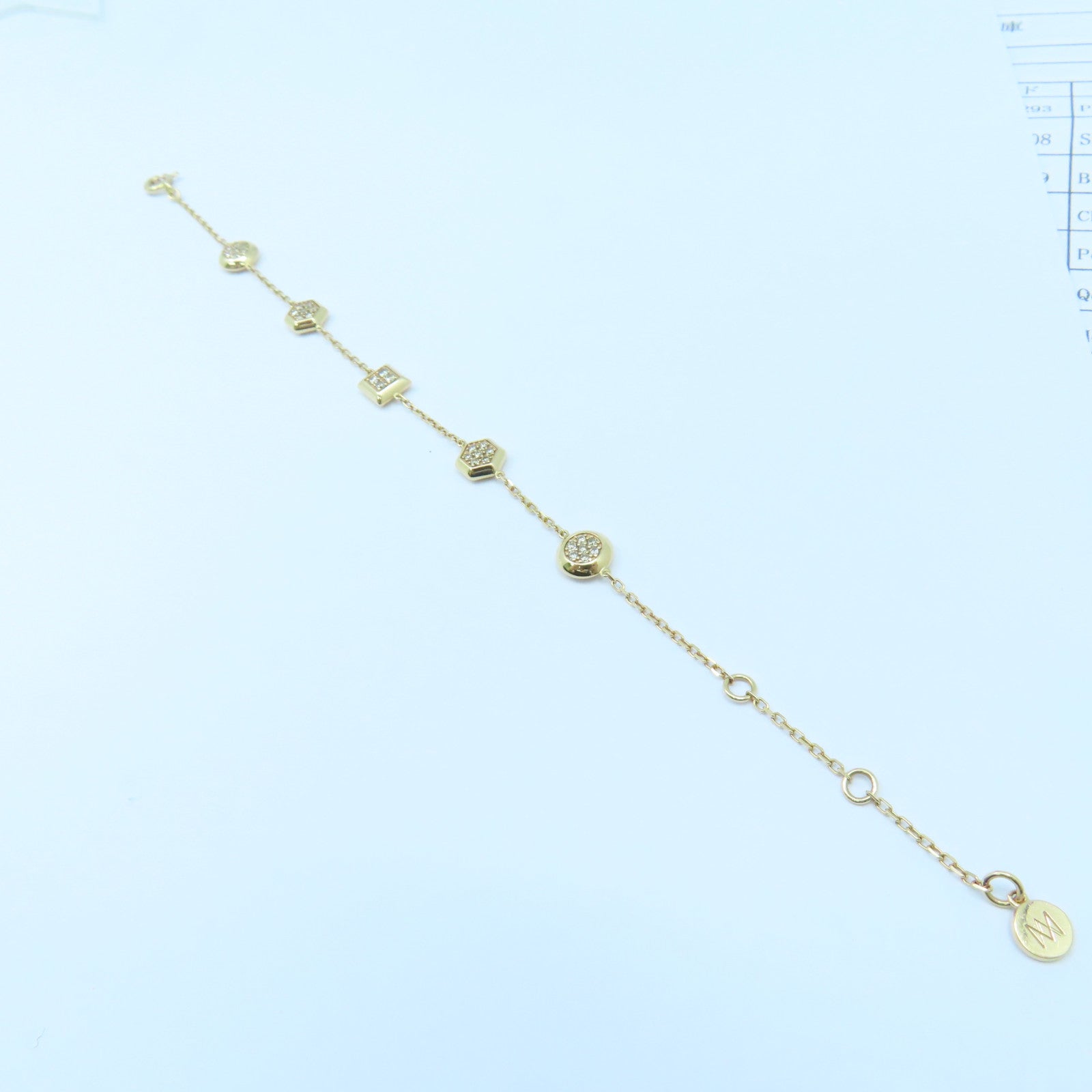 JEWELRY 【激減優惠】18K黃金Diamond Bracelet0.3ct鑽石手錬