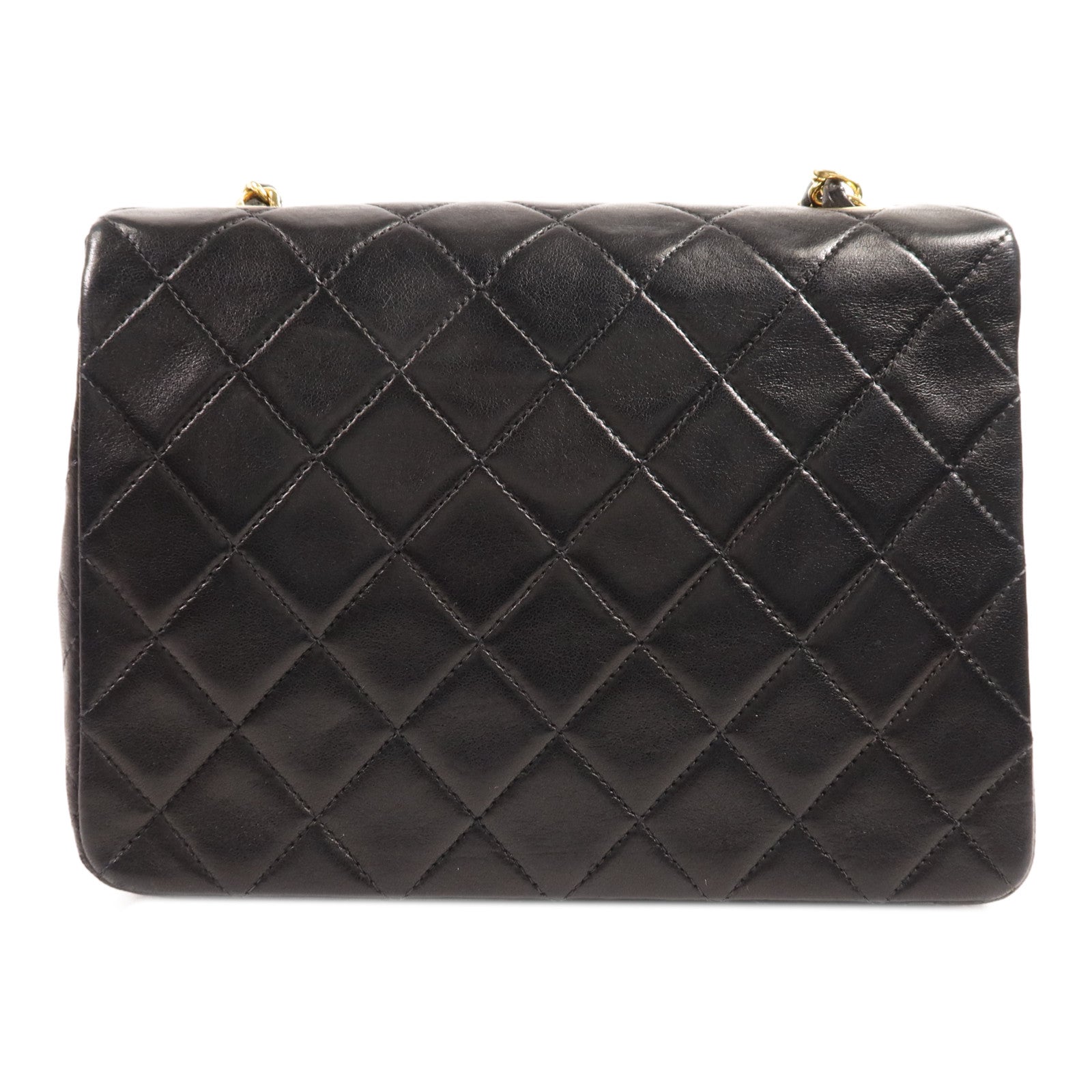 CHANEL 羊皮皮革Vintage Bag金扣鏈帶肩背袋