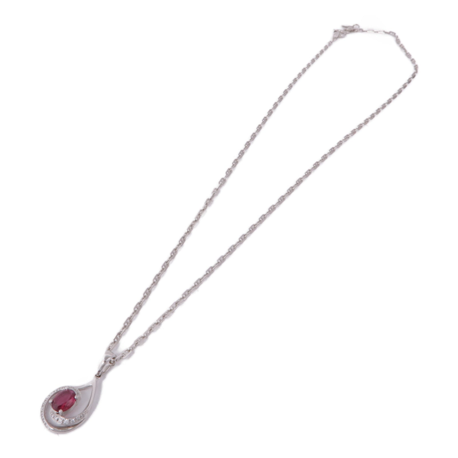 JEWELRY 18K白金Diamond Ruby Necklace鑽石/紅寶石項鍊