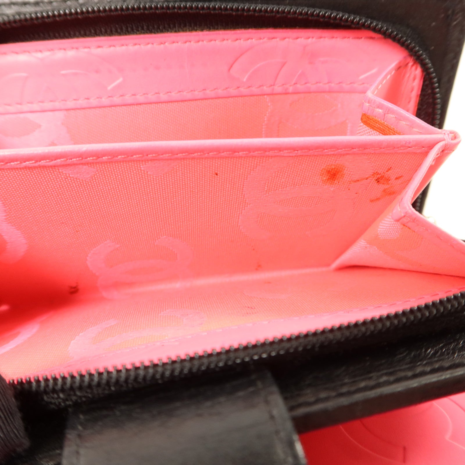 CHANEL 牛皮皮革Cambon Bifold Wallet銀扣錢包