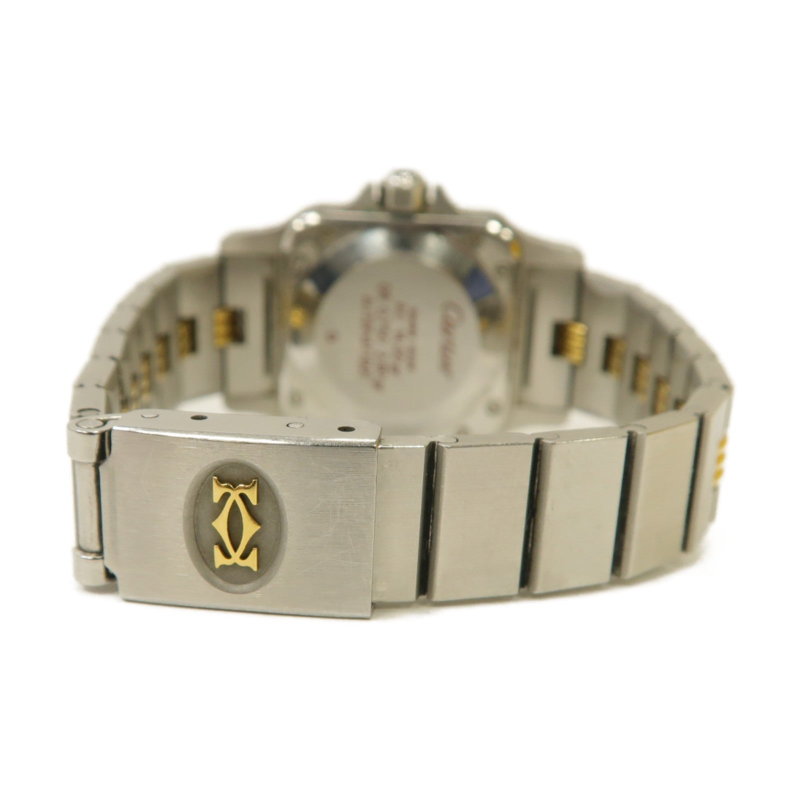 CARTIER Santos 18K黃金/不鏽鋼手錶自動機芯白色