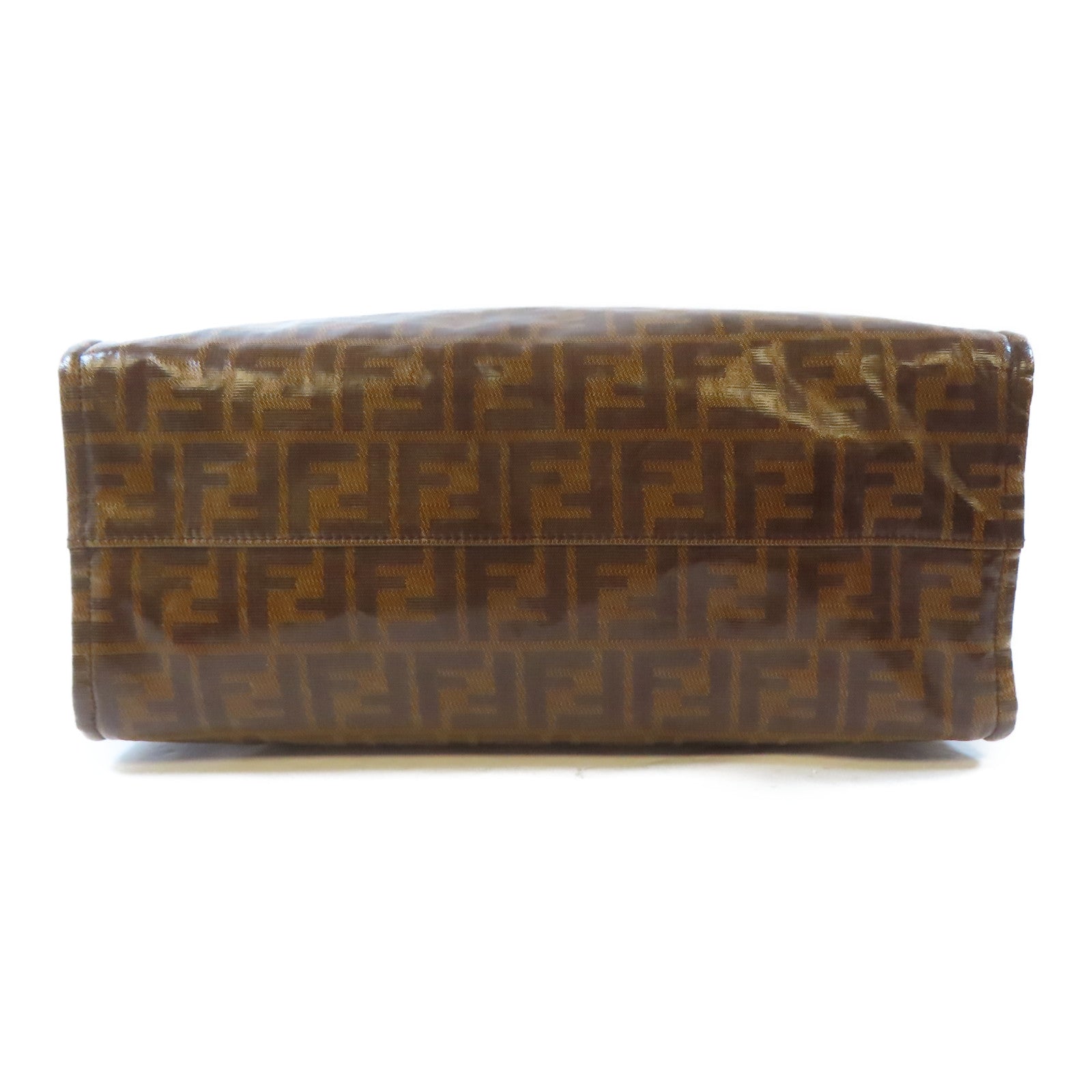 FENDI (PRICE DOWN) GHW 2 Way Shoulder Tote Bag 8BR720 PVC Brown