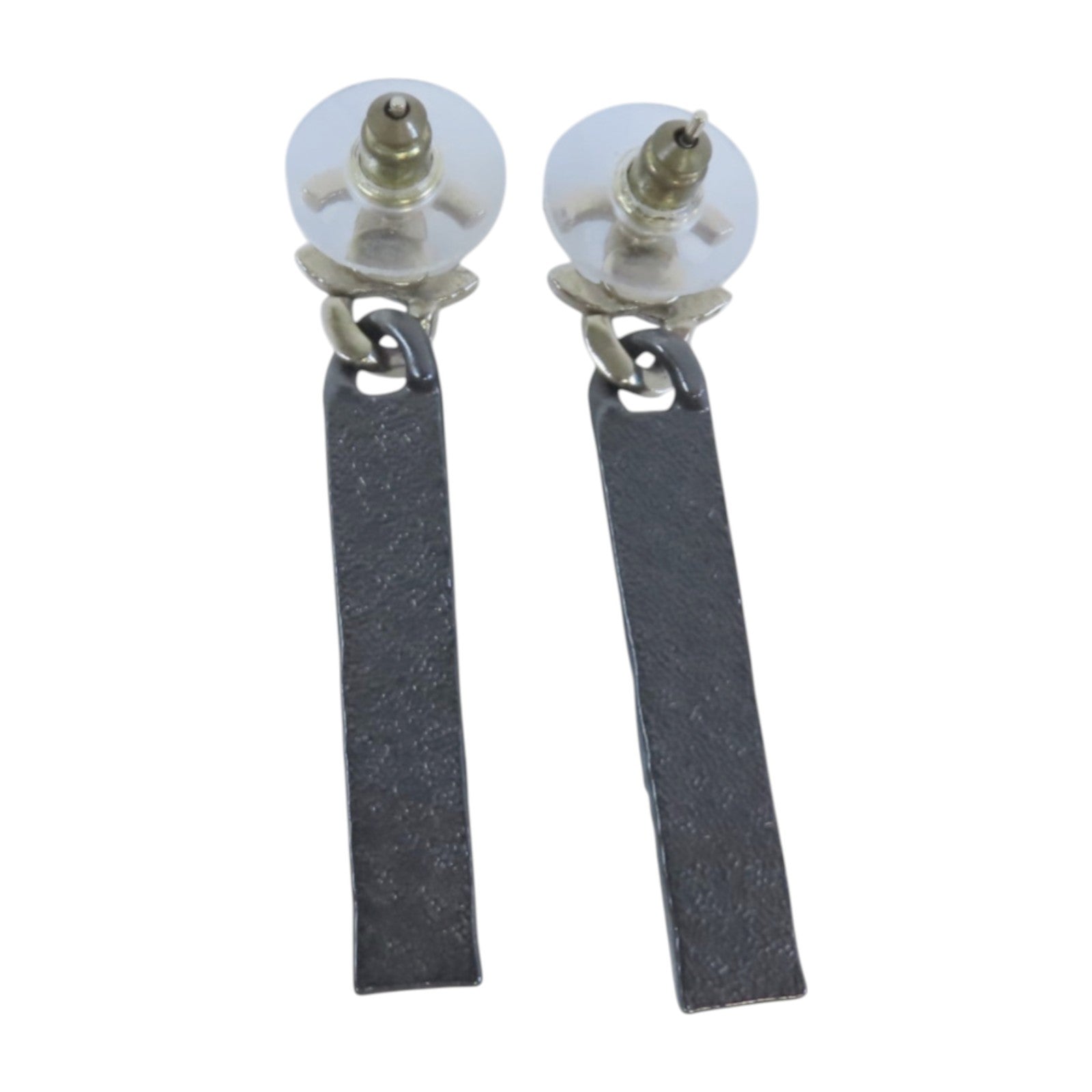 CHANEL 金屬/PVC Earrings金扣耳環