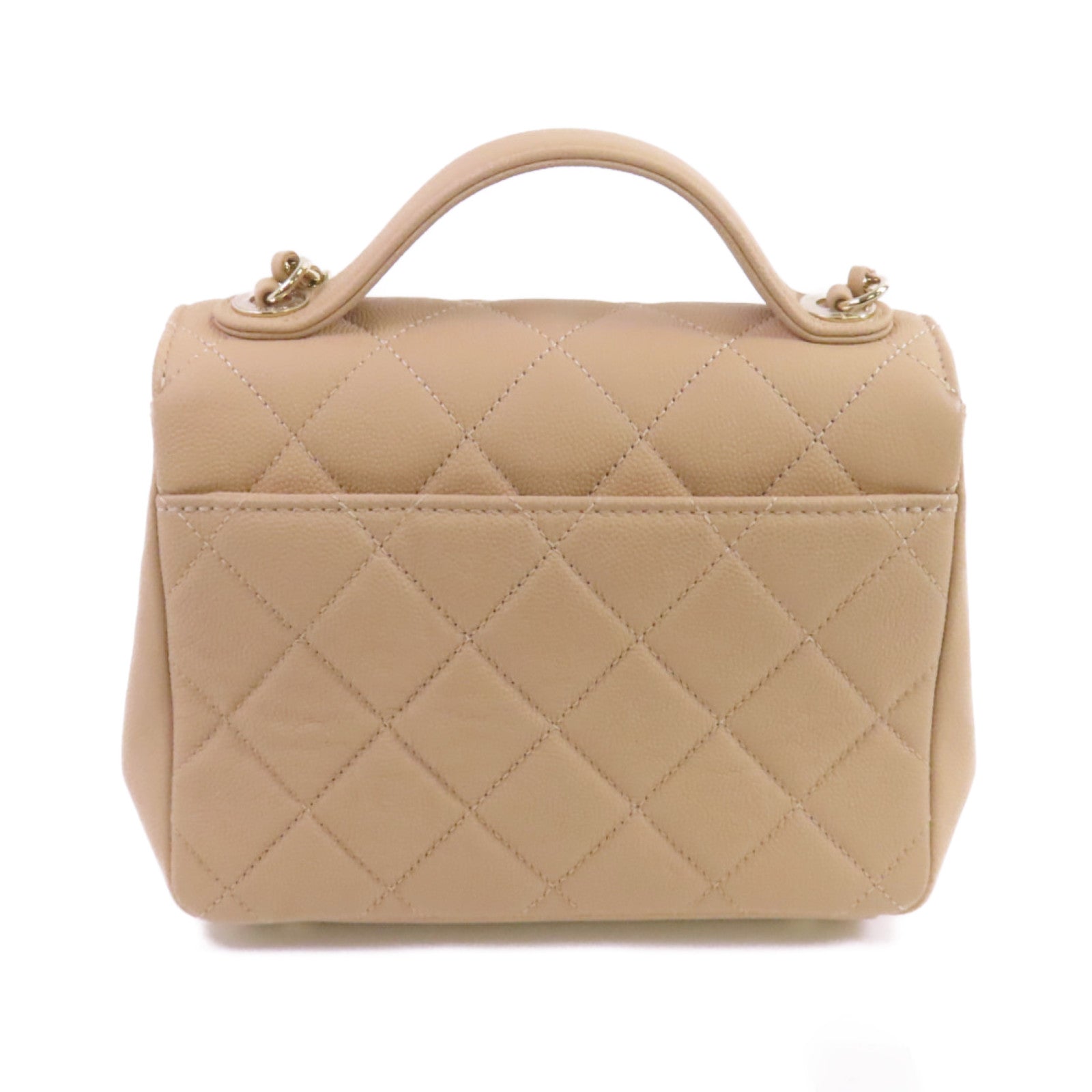 CHANEL 牛皮皮革Business Affinity Small金扣手挽肩背兩用袋