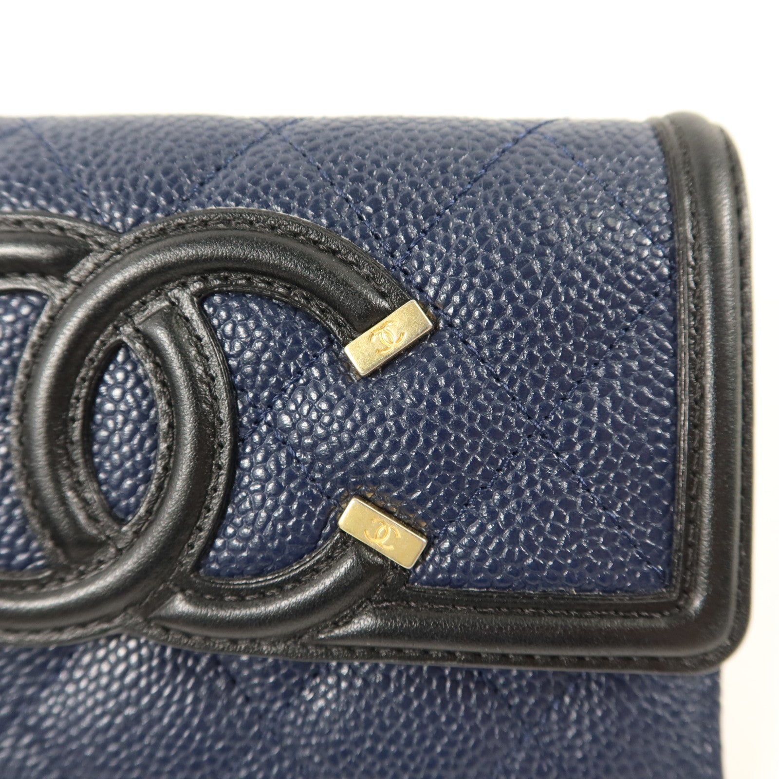 CHANEL 牛皮皮革CC Filigree Flap Wallet錢包