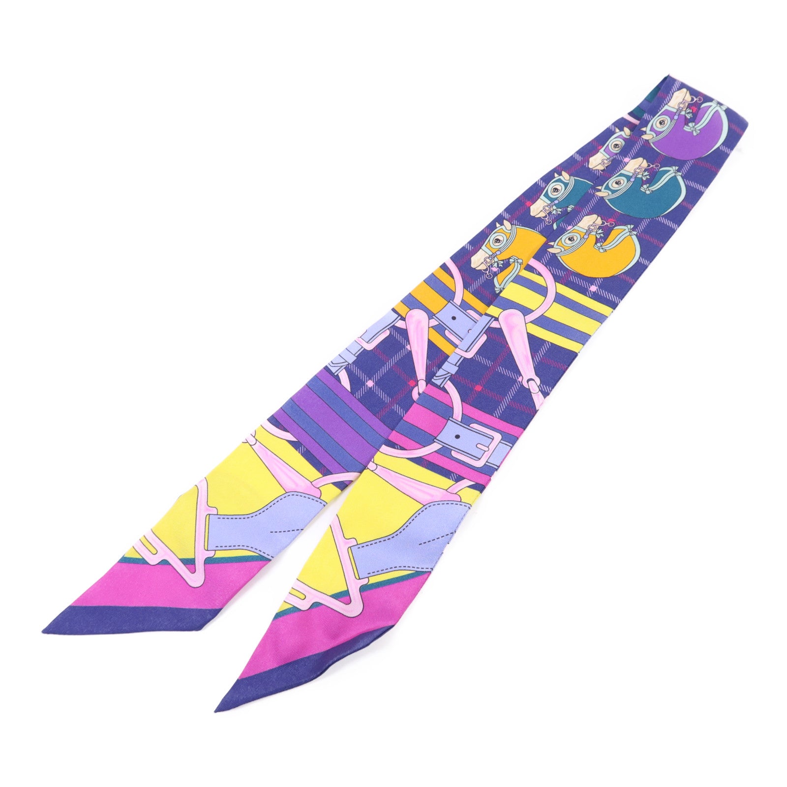 HERMES 絲質Twilly絲巾