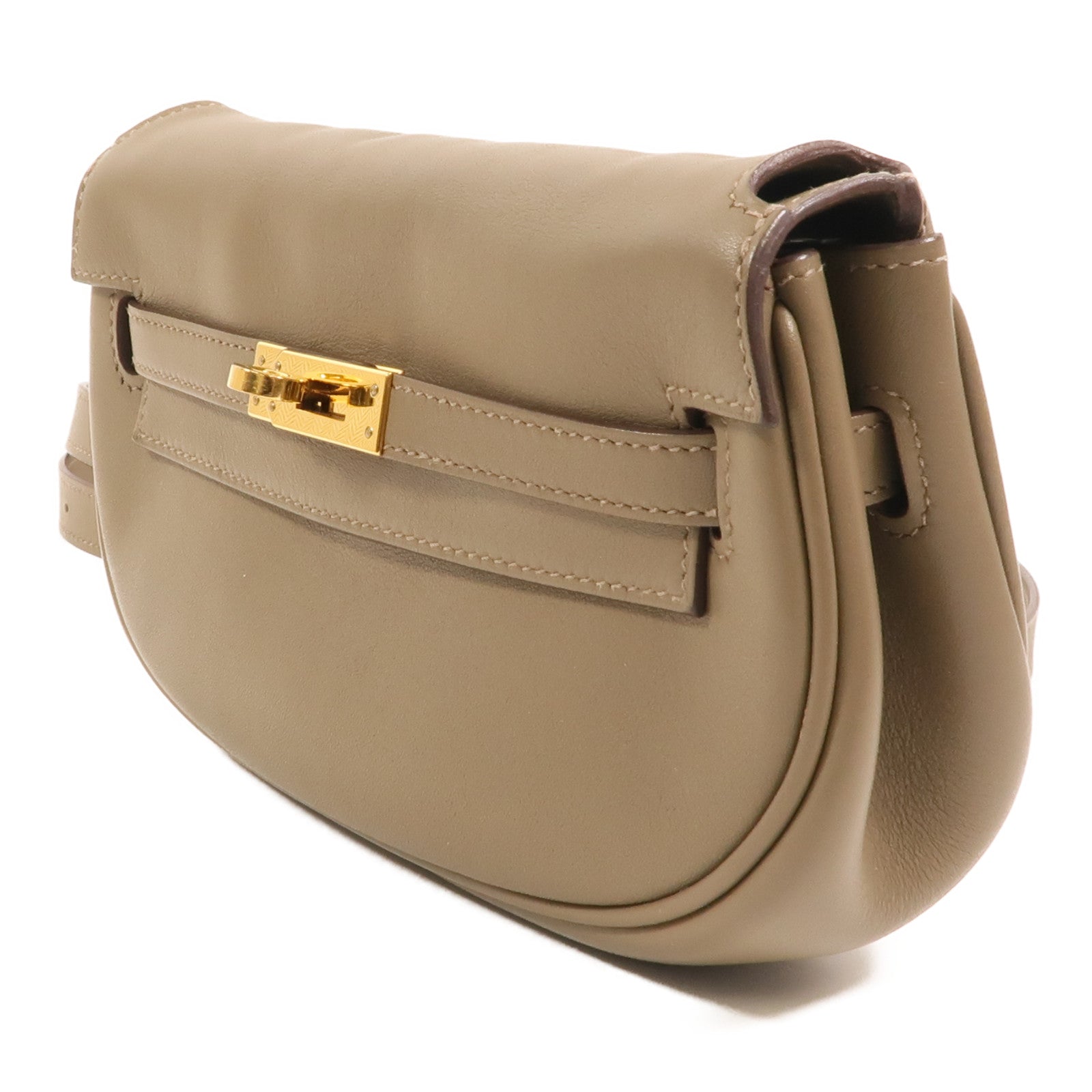 HERMES Swift皮革Kelly Moove肩背袋Etoupe